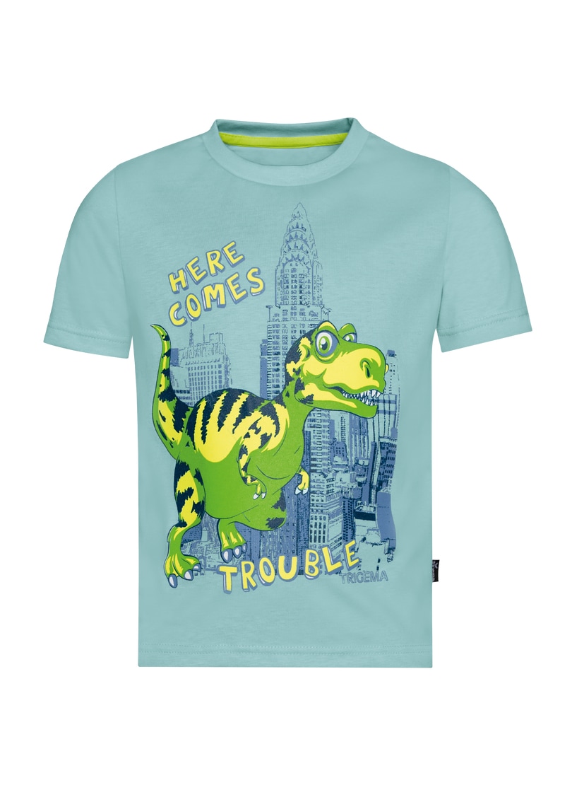 Trigema T-Shirt »TRIGEMA T-Shirt mit großem Dino-Printmotiv«, (1 tlg.)