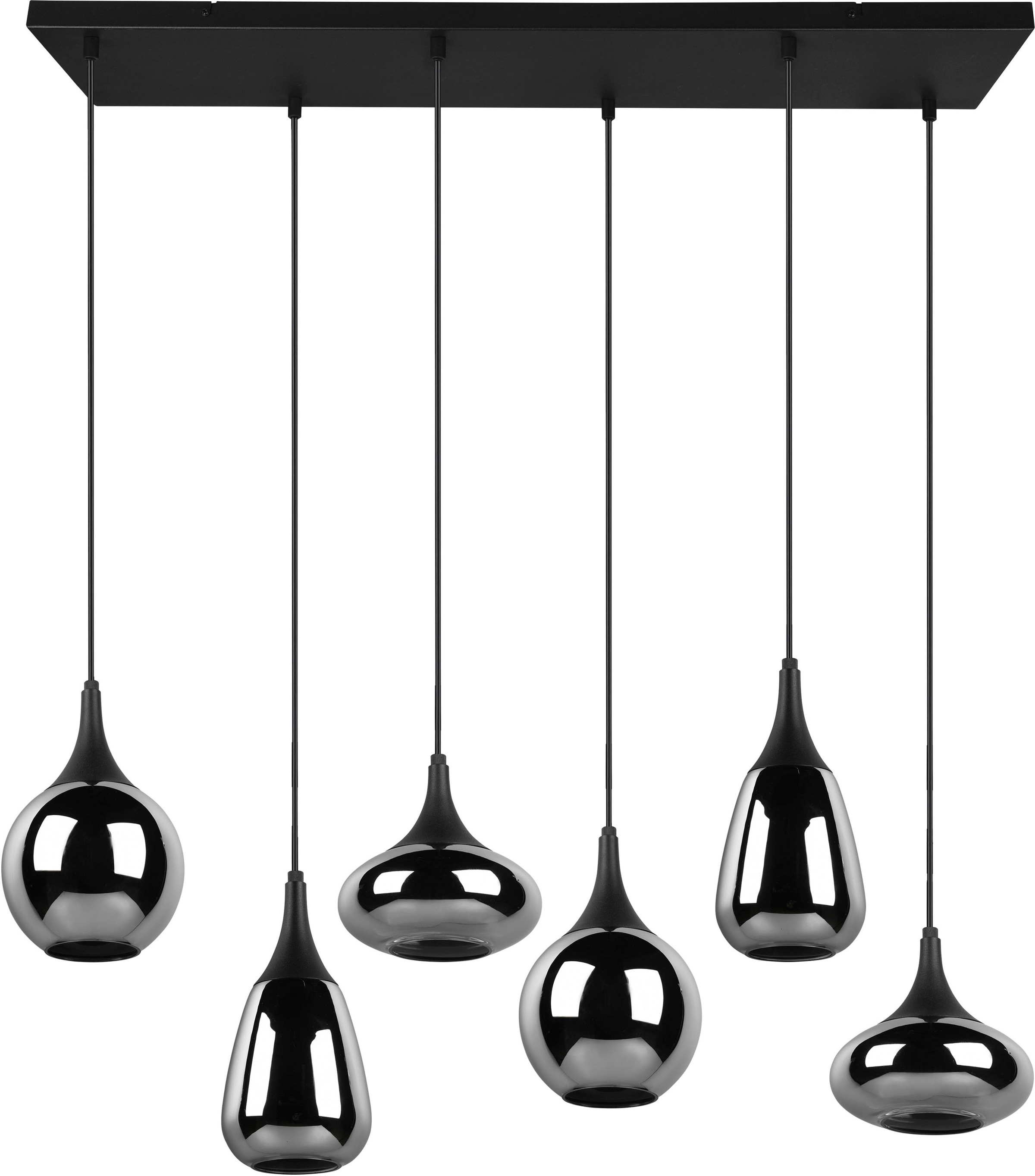 TRIO Leuchten Pendelleuchte »Lumina«, 6 flammig-flammig, Hängelampe 6-flammig  Glasschirm, exkl 3xE14 max 40W höhenverstellbar bei OTTO | Pendelleuchten