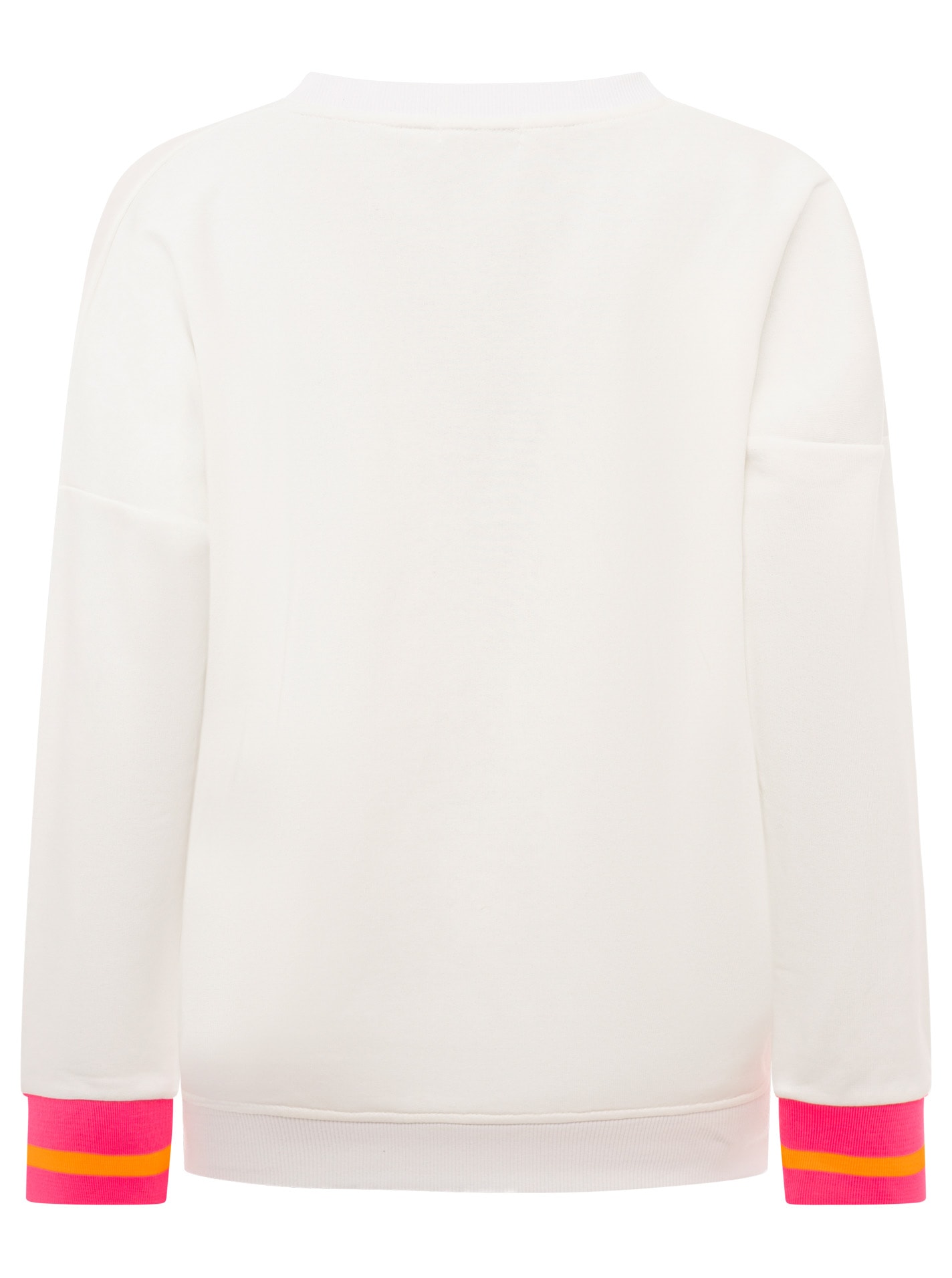 Zwillingsherz Hoodie »"Positive Mind"«, neonfarbenen Bündchen, V-Ausschnitt, Seitenschlitze, Langarm
