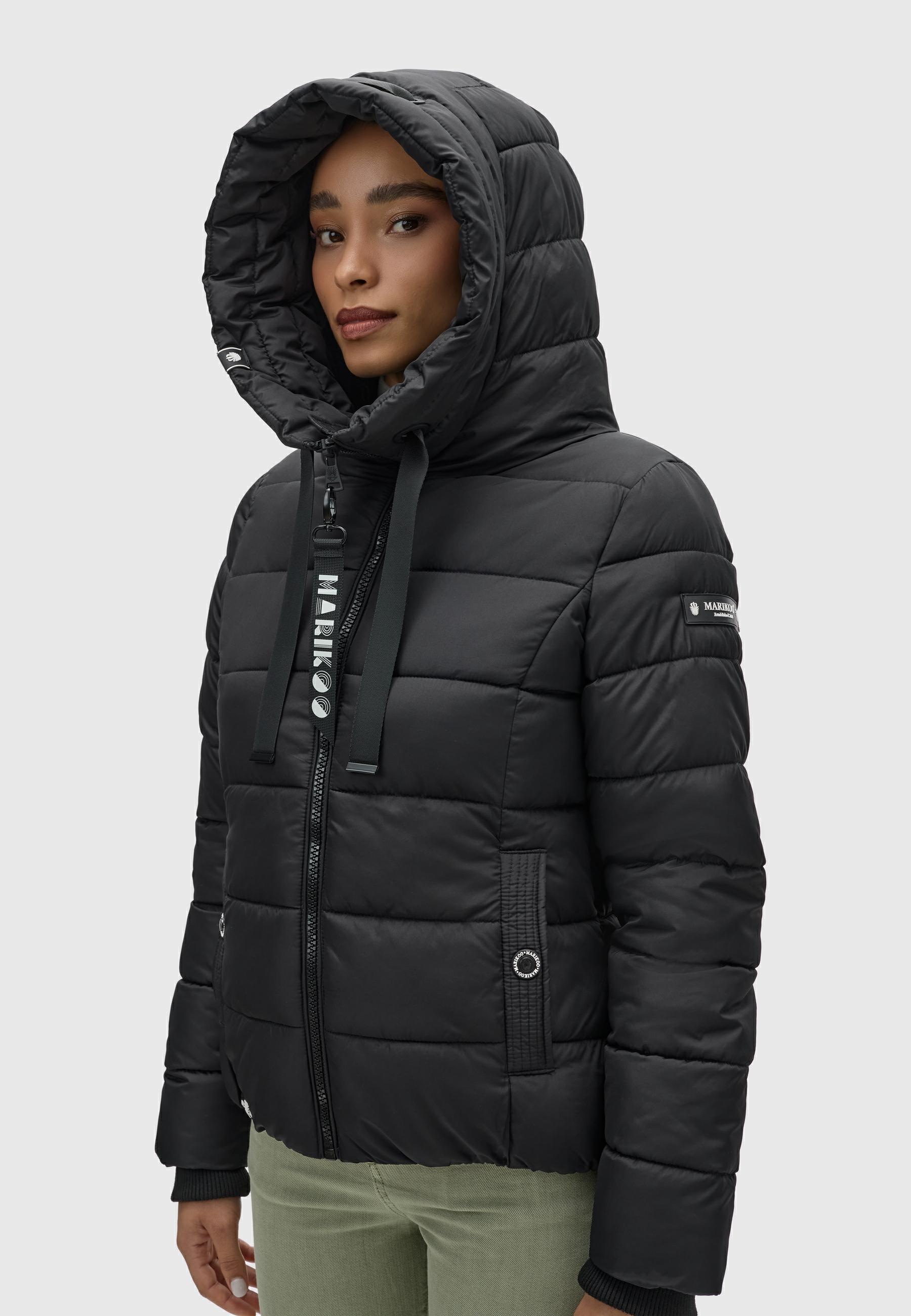 Marikoo Steppjacke »Steppjacke Amayaa-1« mit Kapuze Gesteppte Damen Jacke mit großer Kapuze