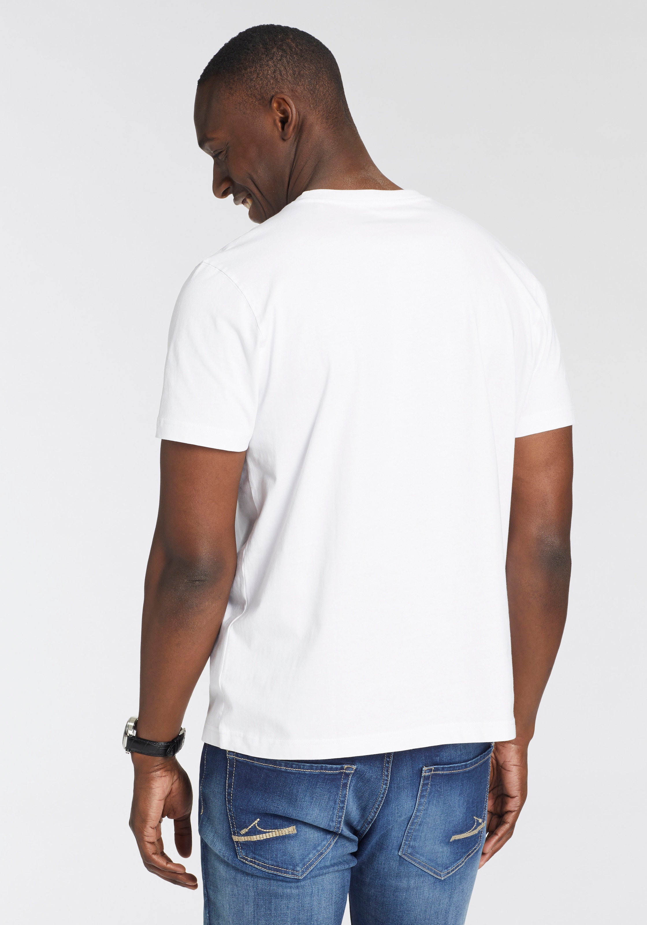 DELMAO T-Shirt, Kurzarm, bedruckt, Rundhals, aus 100% Baumwolle