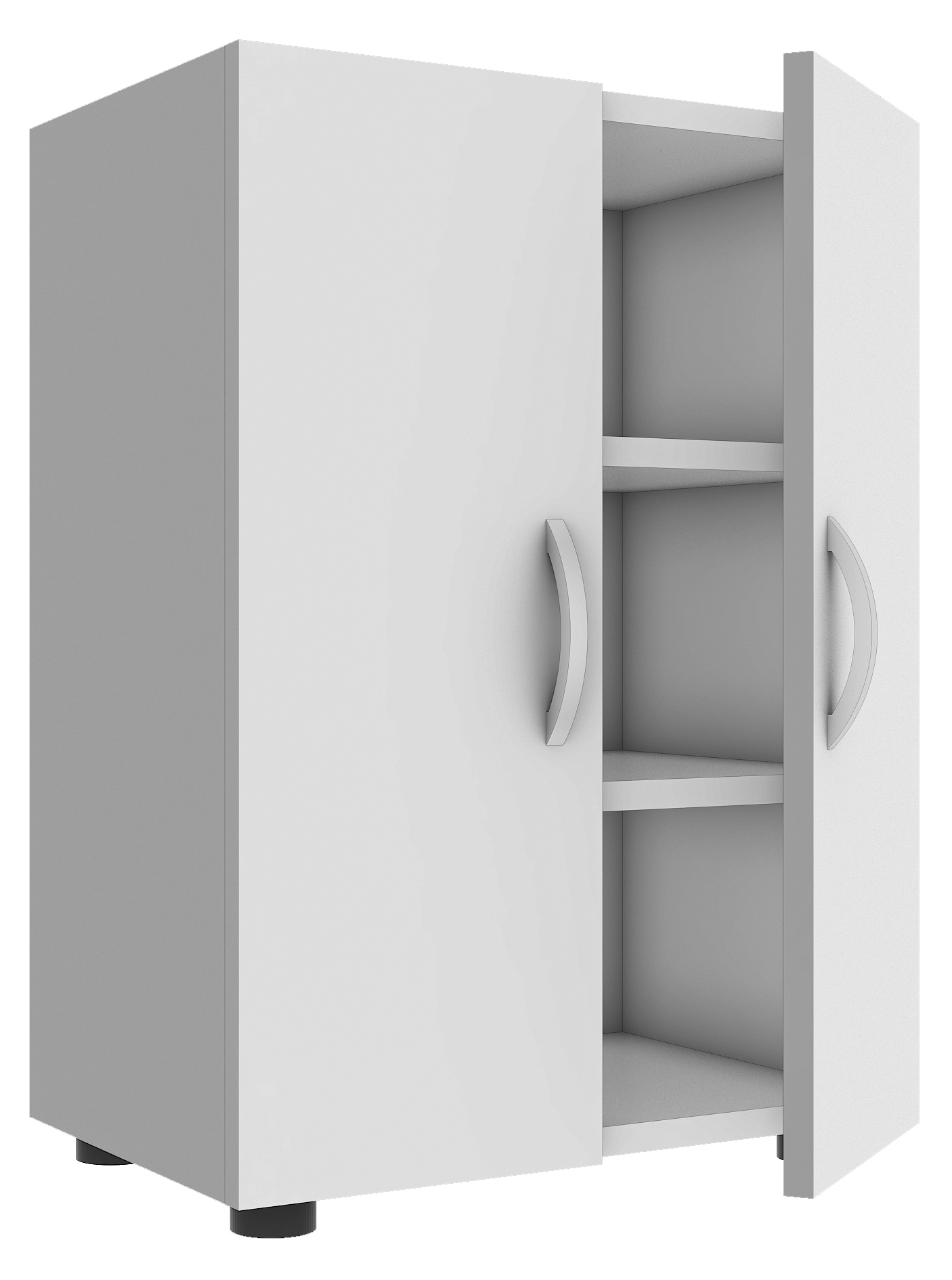 VCM Schuhschrank »VCM Holz Schuhschrank | Maße: H. 74 x B. 49 x T. 30 cm | Allzweckschrank | 3 Fächer | 2 Drehtüren - Ulas«, (1 St.)