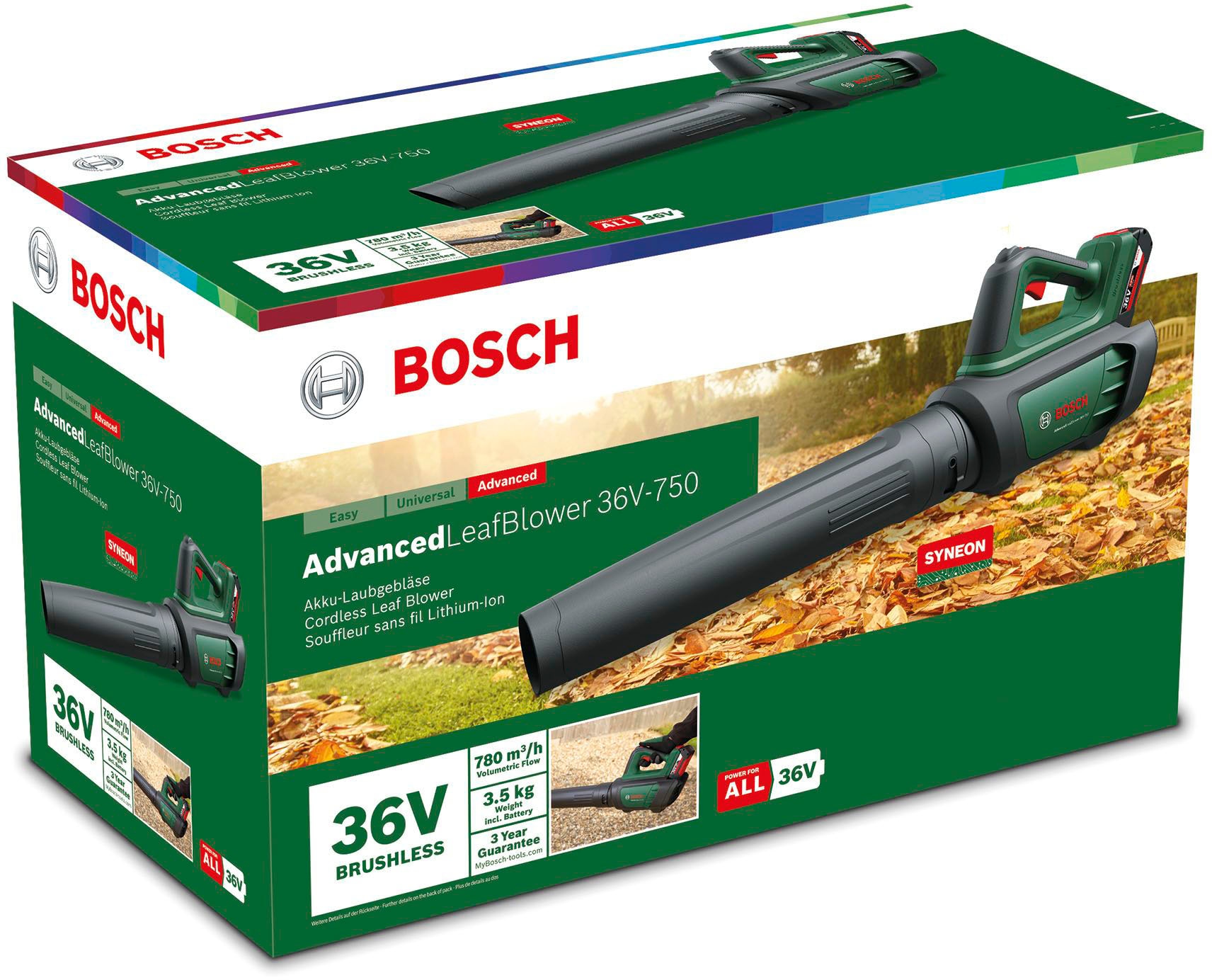 Bosch Home & Garden Akku-Laubbläser »AdvancedLeafBlower 36V-750«, mit Akku 36V/2,0 Ah und Ladegerät