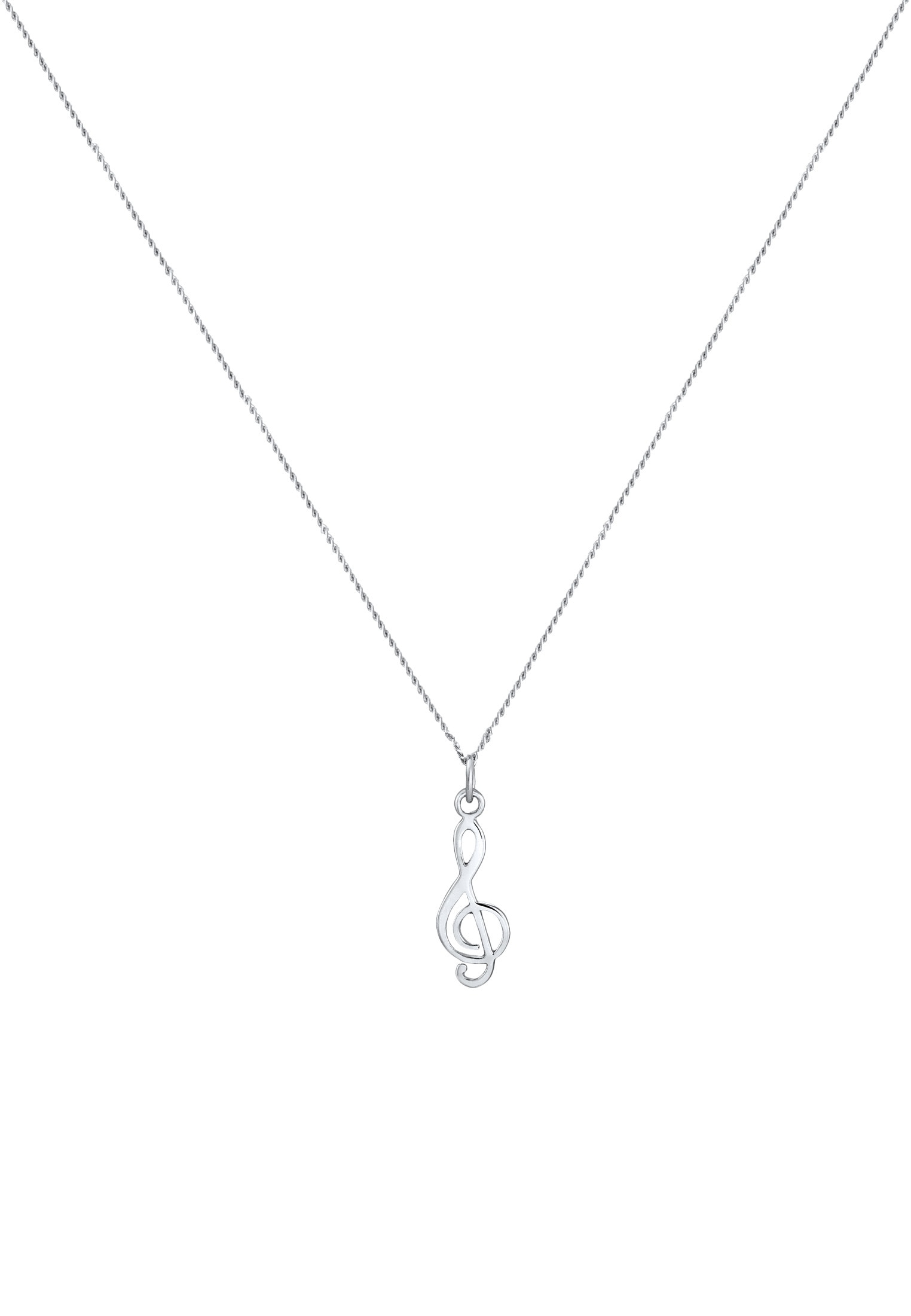 Elli Kette mit Anhänger »Halskette Notenschlüssel Musik Symbol 925 Silber«