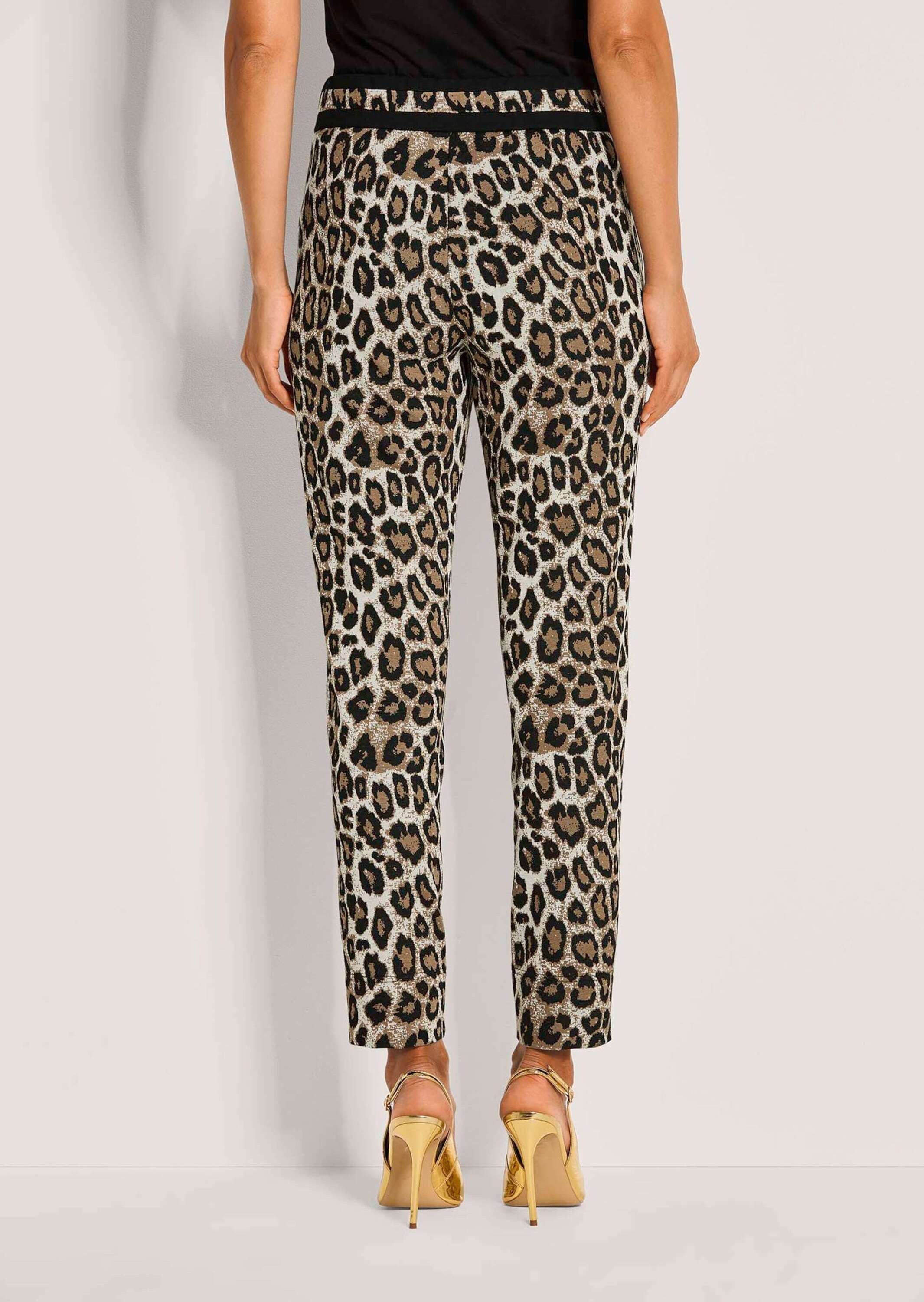 MADELEINE Jerseyhose »Schlupfhose Leo-Print Jersey-Hose mit Stretch«