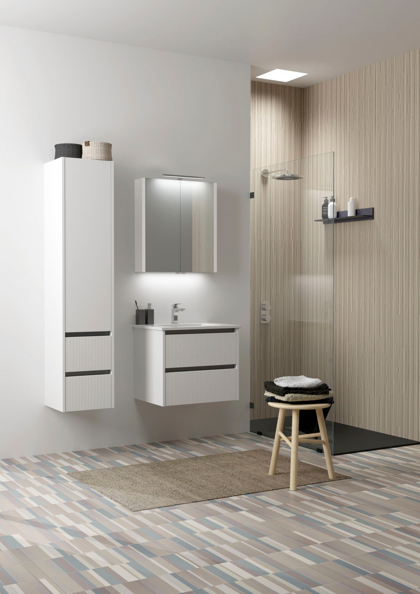 welltime Waschtisch »Urban« mit  Keramik Waschbecken, 2 Schubladen mit Softclose, Breite 60 cm