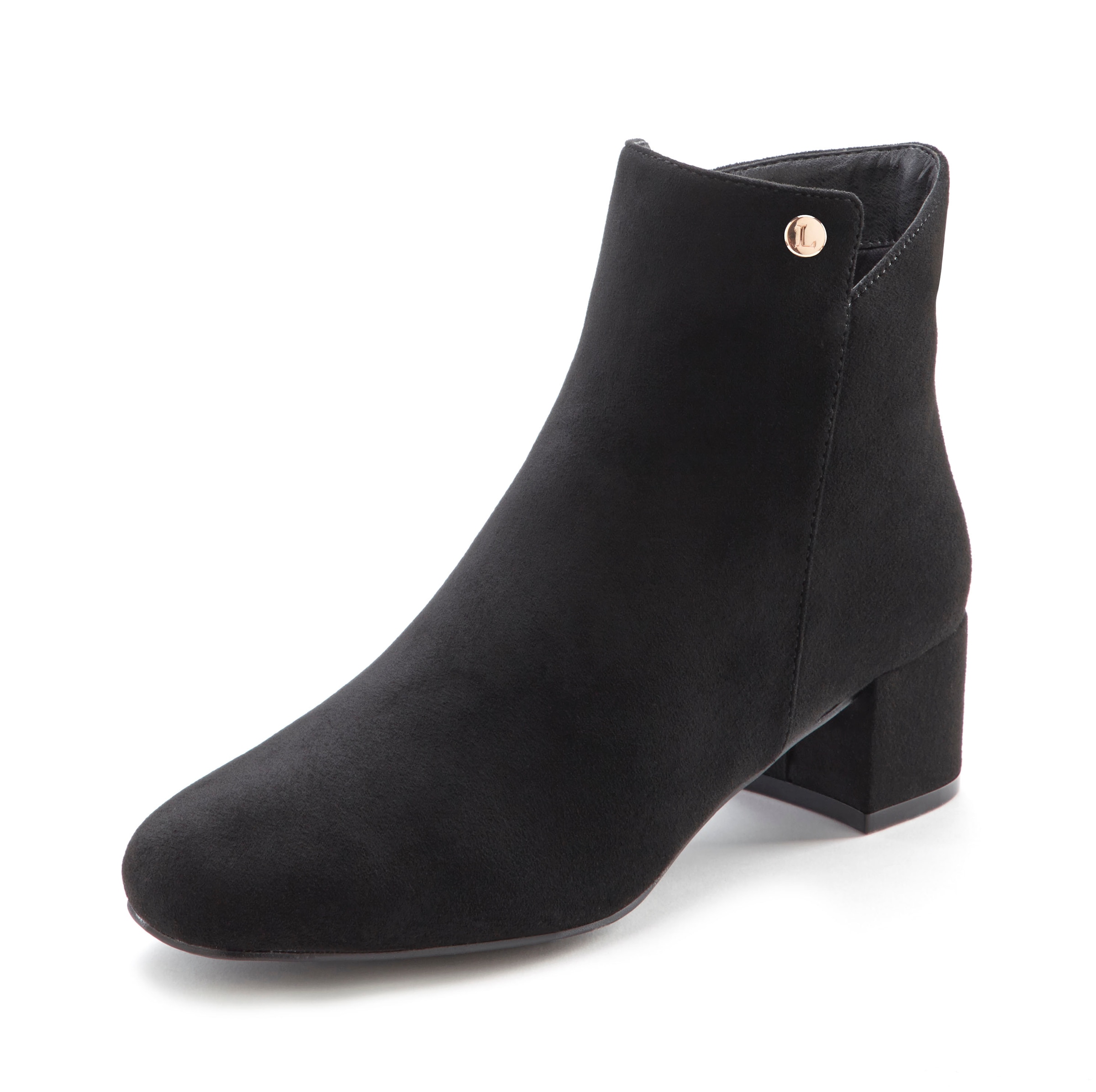 Stiefelette, mit bequemen Blockabsatz, Ankle Boots, Stiefel VEGAN