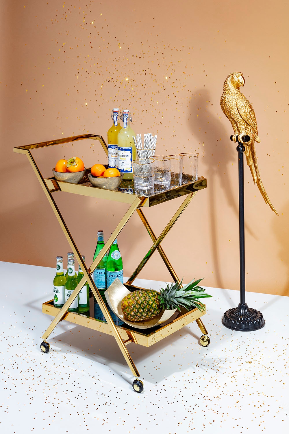 Kare Design Dekofigur »Parrot Gold 116cm«