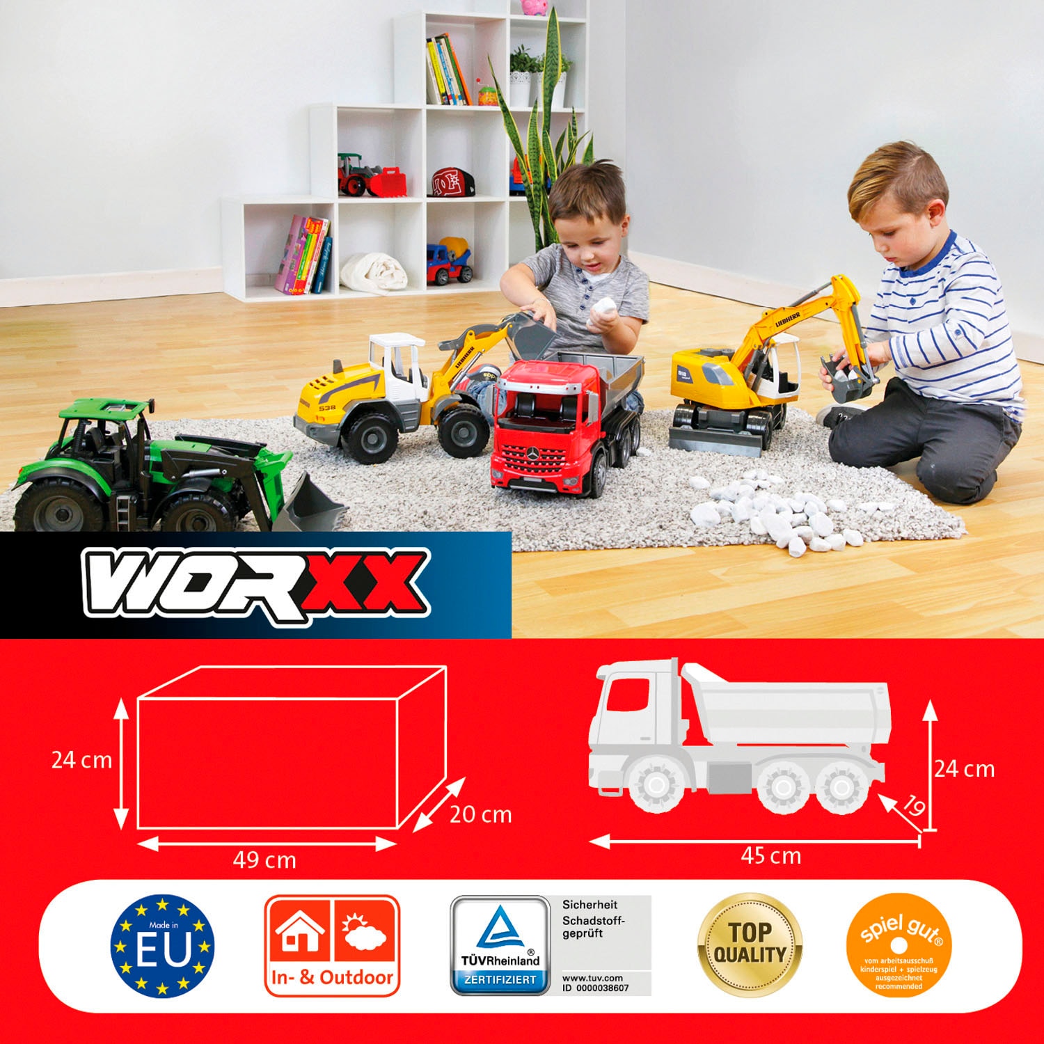 Lena® Spielzeug-LKW »Worxx, Mercedes-Benz Arocs« Made in Europe
