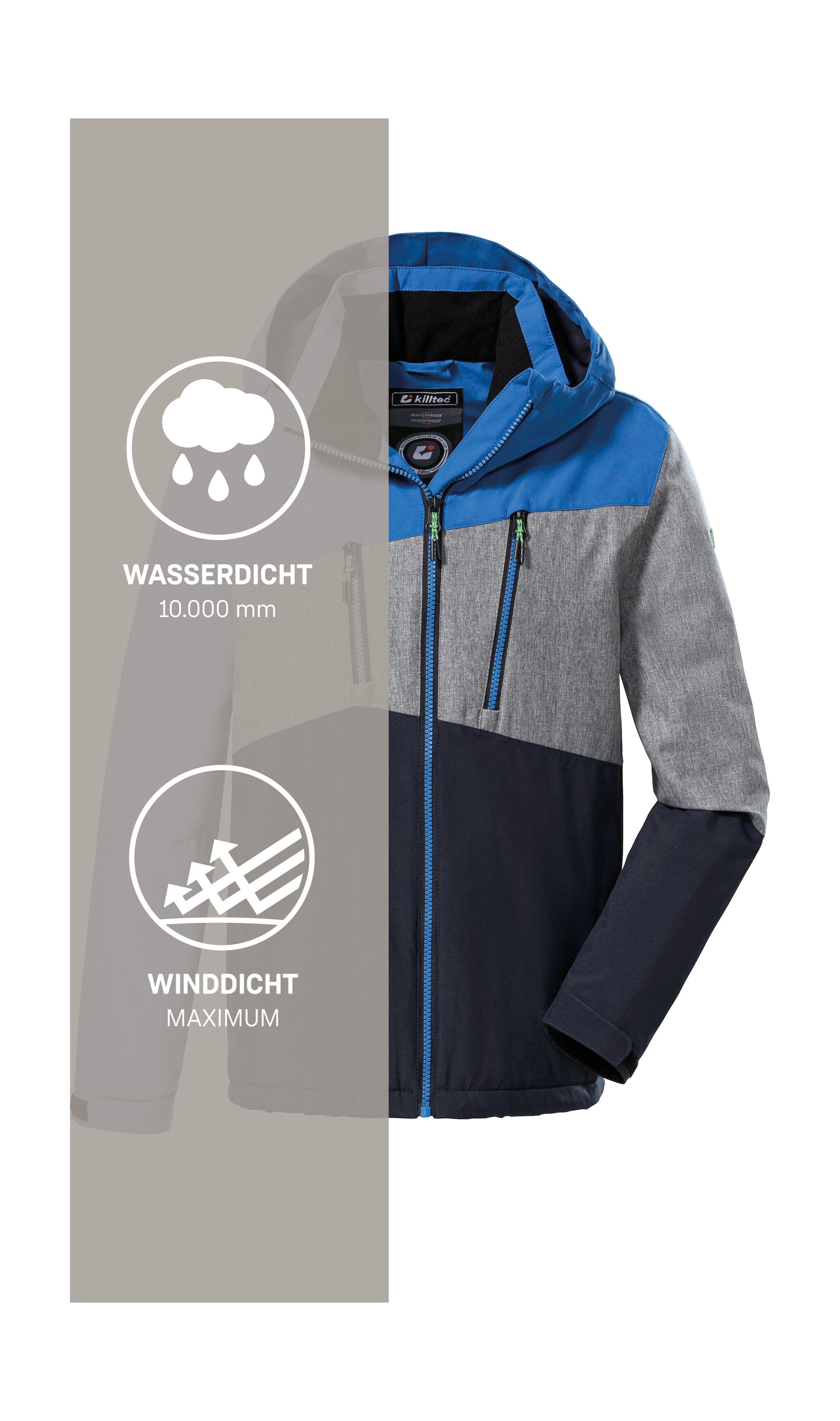 Killtec Outdoorjacke »KOW 204 BYS JCKT« Wasserdichte, atmungsaktive Winterjacke mit verstellbarer Kapuze