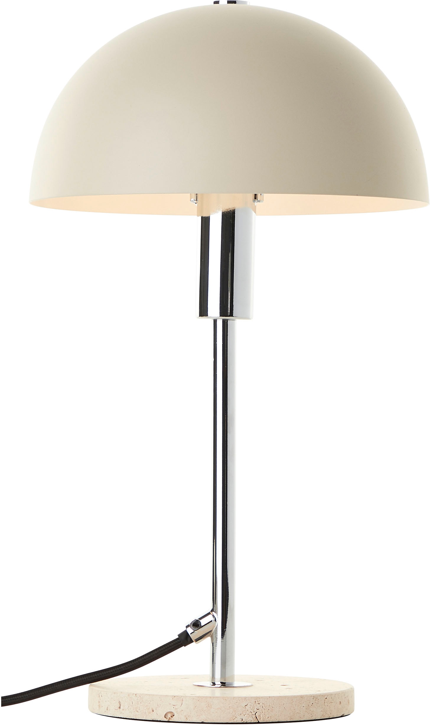 LeGer Home by Lena Gercke Tischleuchte »Linnea Pilz Lampe - Travertin Steinfuß«, Leuchtmittel E14 | ohne Leuchtmittel, Pilzleuchte, Tischlampe, Höhe 35,5 cm, Naturstein, Pilzlampe