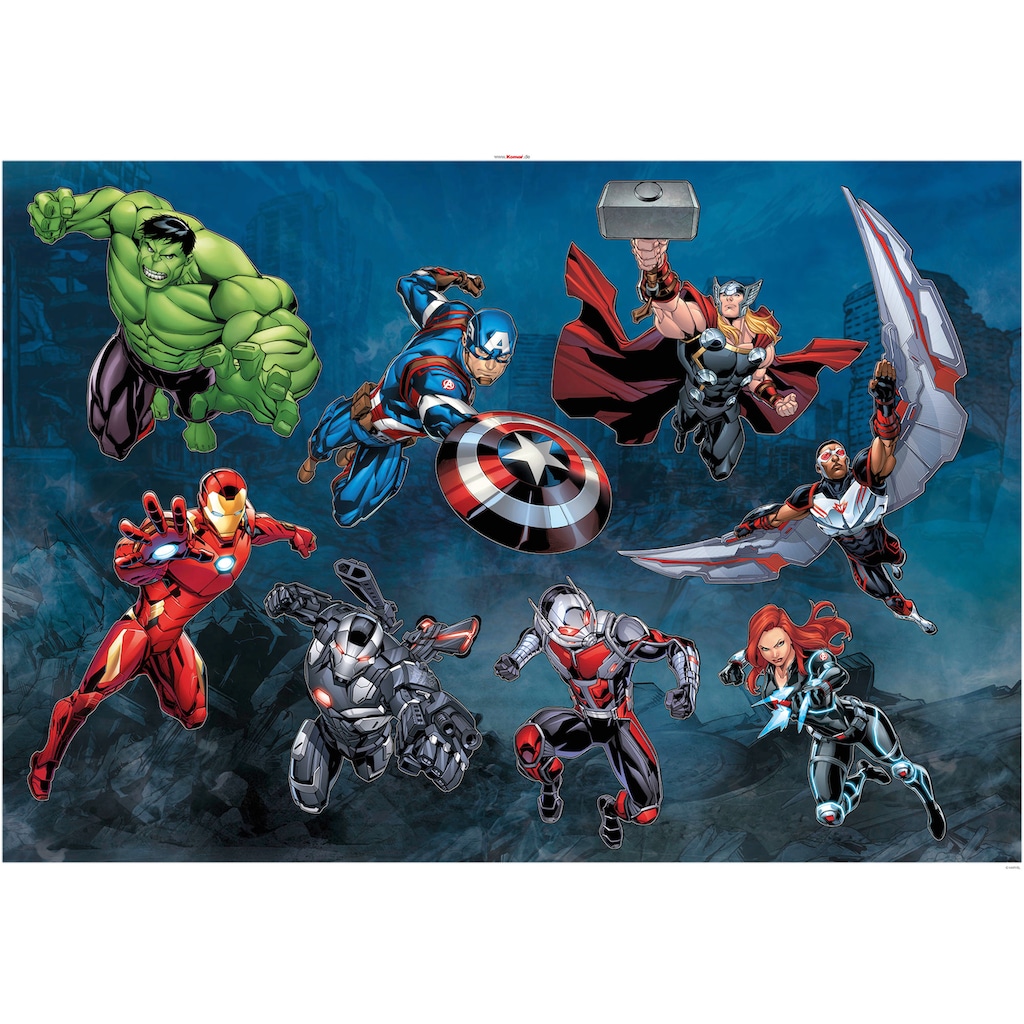 Komar Wandtattoo »Avengers Action«, (8 St.), 100 x 70 cm