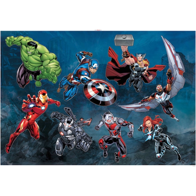 Komar Wandtattoo »Avengers Action«, (8 St.), 100x70 cm (Breite x Höhe), selbstklebendes  Wandtattoo kaufen im OTTO Online Shop