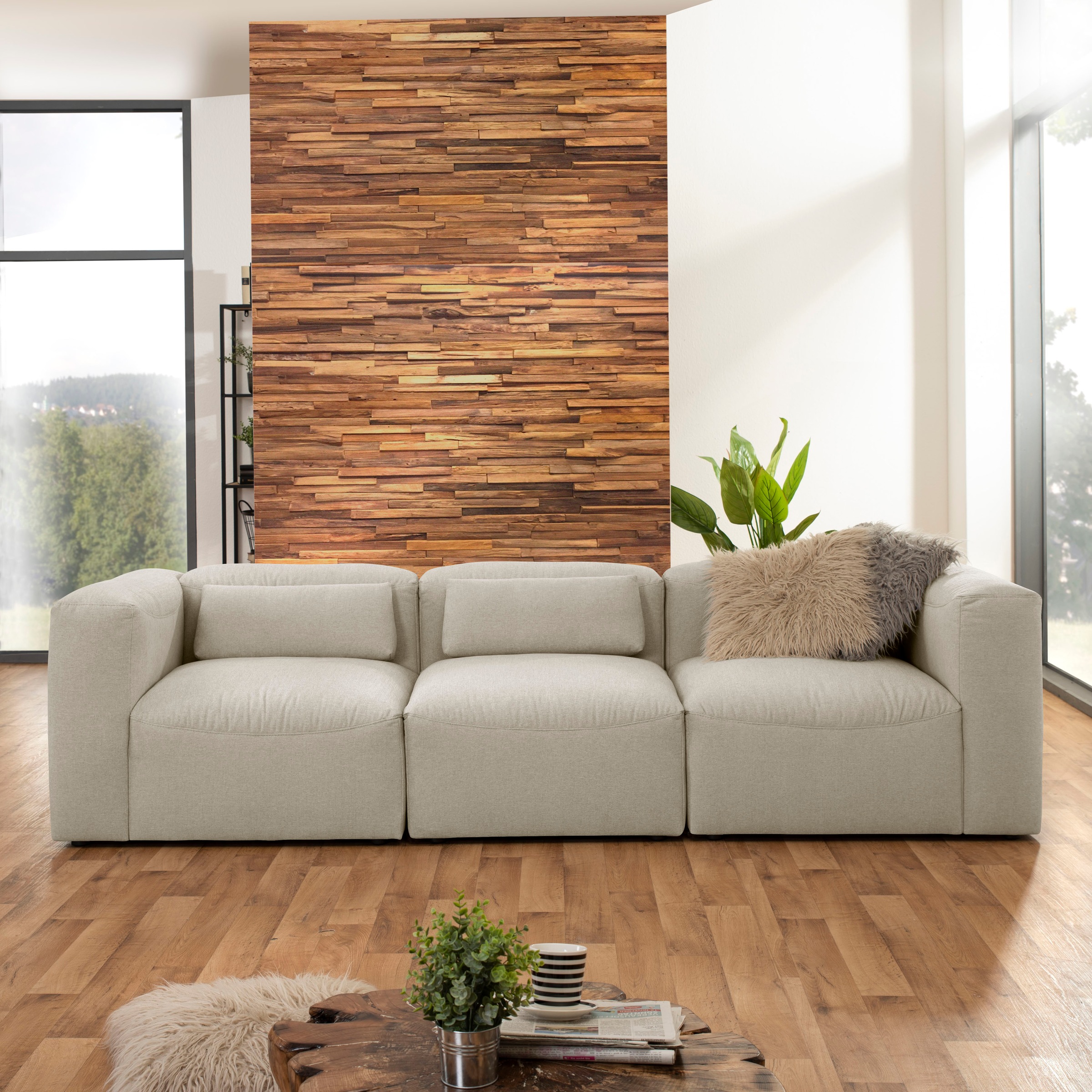Max Winzer® 3-Sitzer »Lena«, (Spar-Set, 3 St.), Sofa-Set 05 aus 3 Sitz-Elementen, individuell kombinierbar