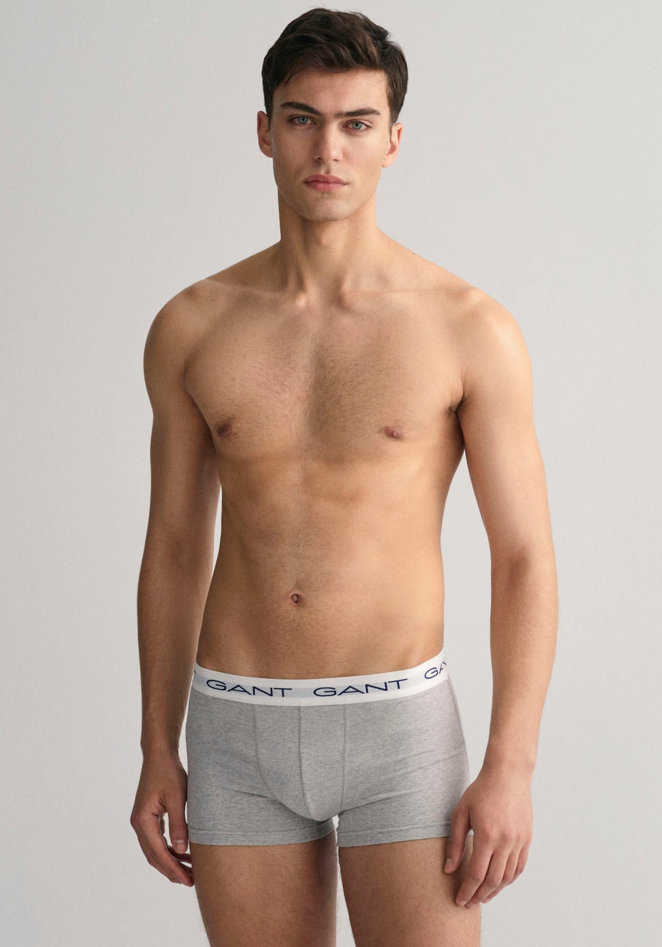 Gant Boxershorts, (Packung, 3 St., 3), mit elastischem Logobund