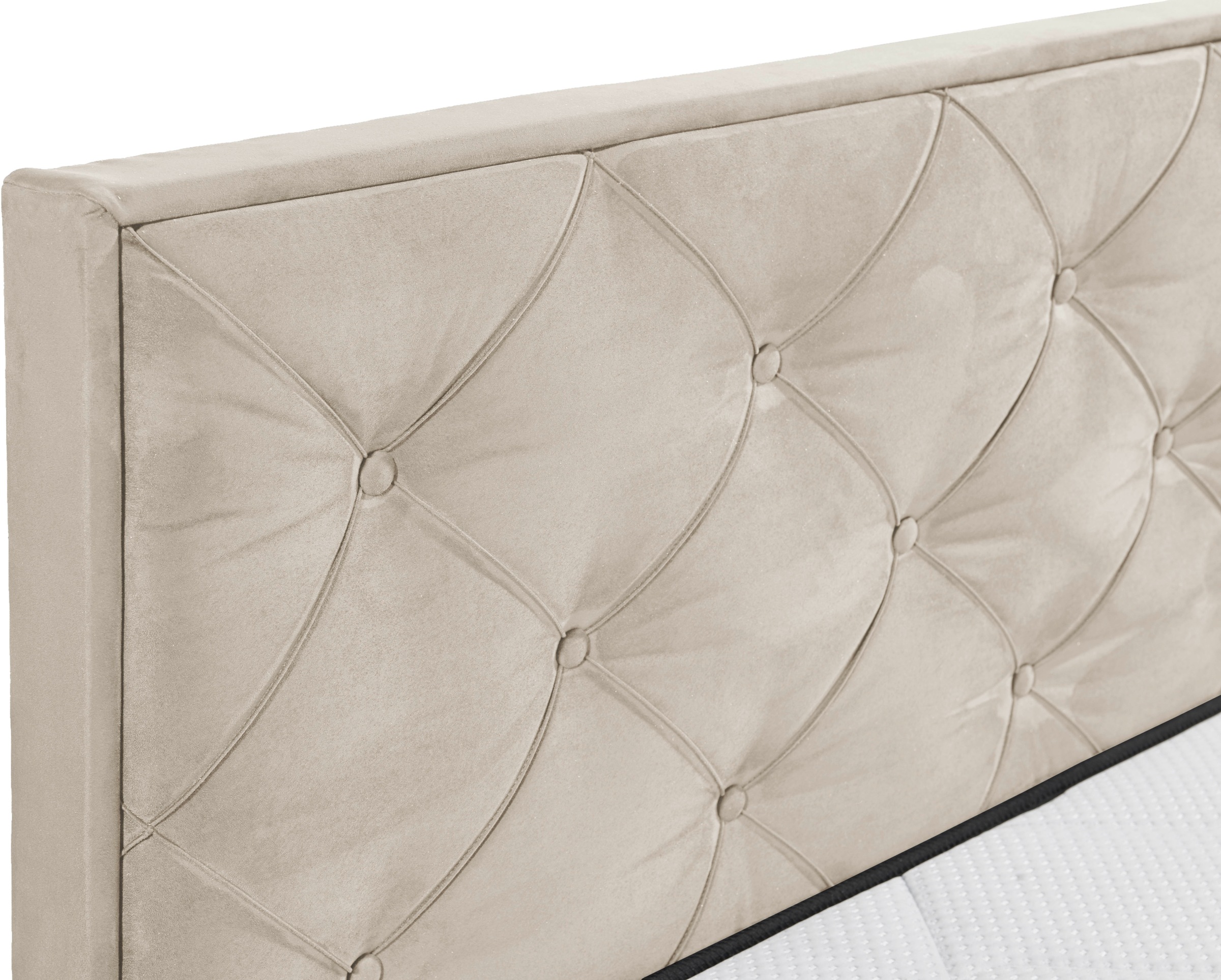 ED EXCITING DESIGN Boxbett »Monroe inkl. Bettkasten, erhältlich in den Breiten 160cm & 180cm«, Duo-Matratze - feste Seite mit Kokosmatte