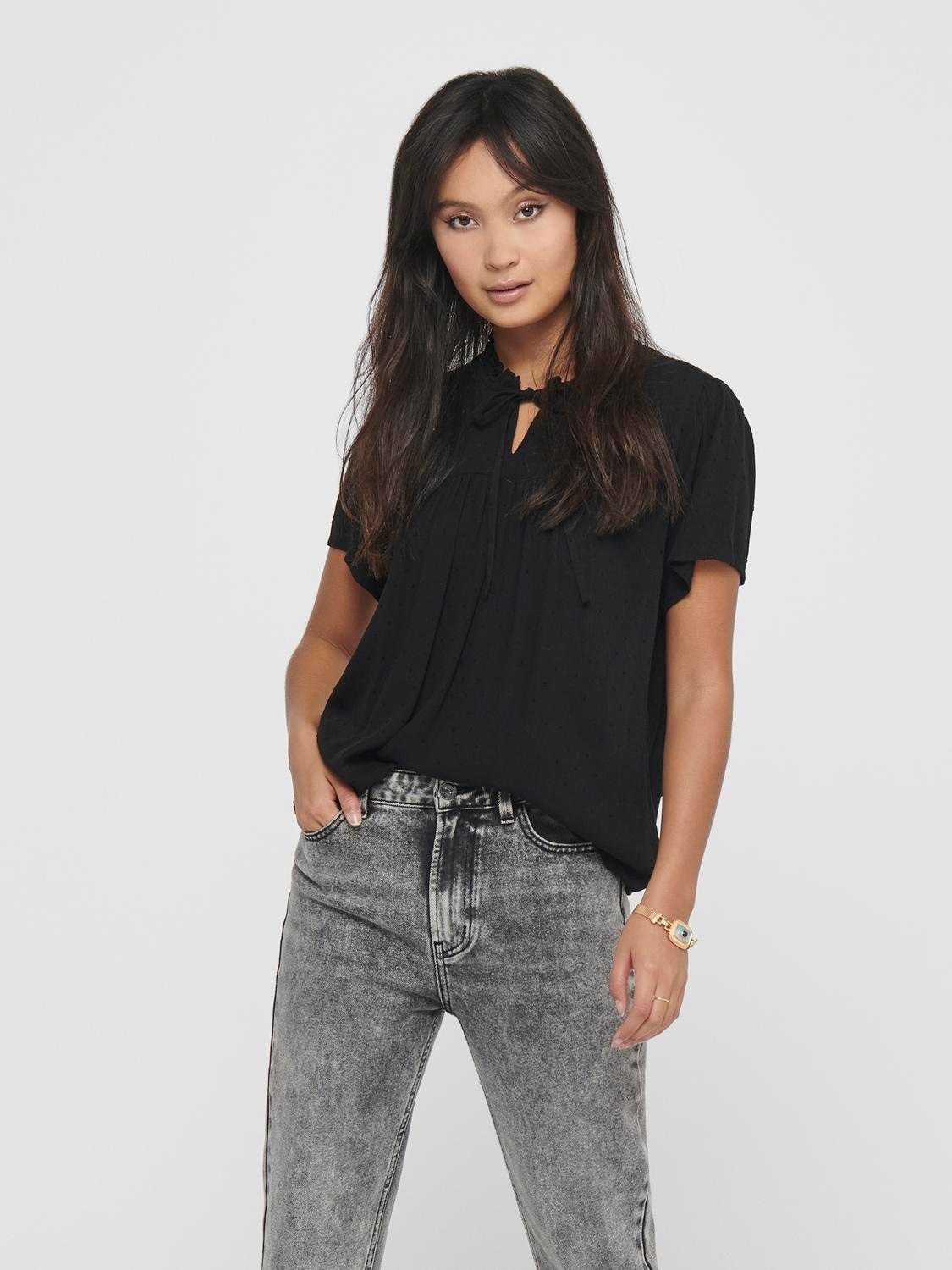 JDY Kurzarmbluse »JDYLIMA LIFE S/S TOP WVN NOOS«