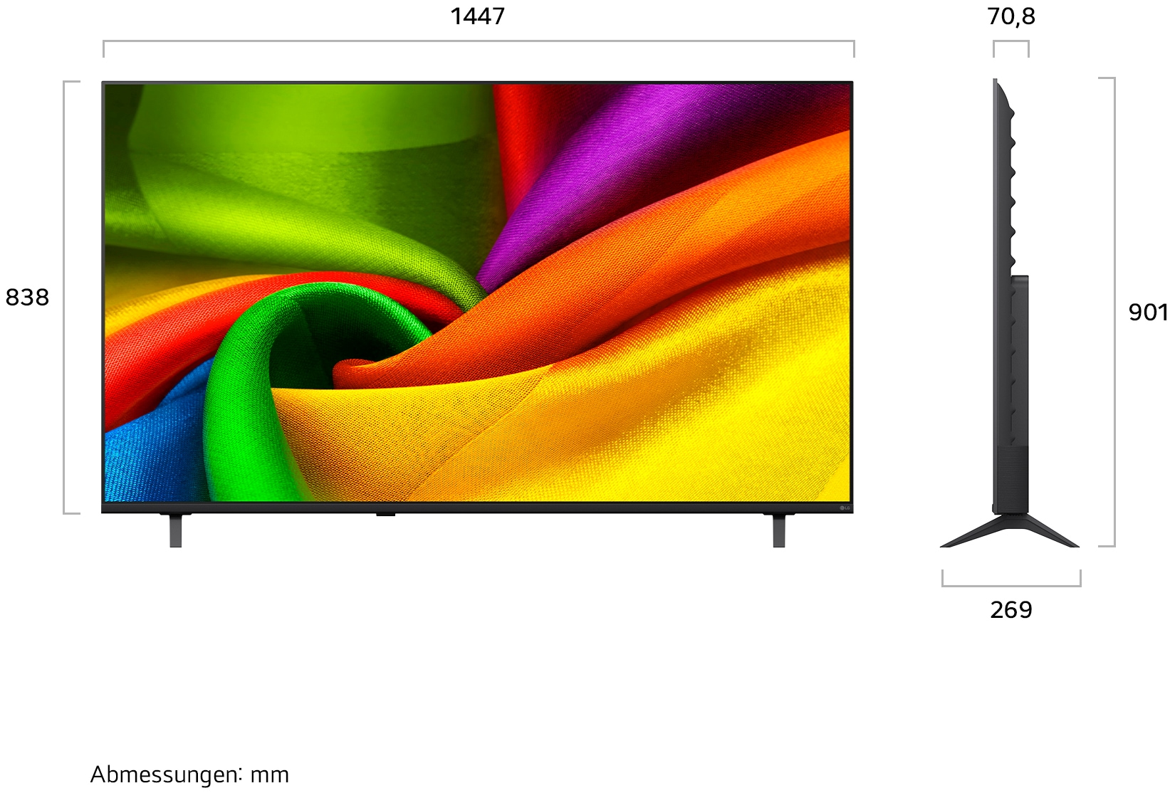 LG LED-Fernseher »65NU850B6LA« 164 cm/65 ″ Smart-TV