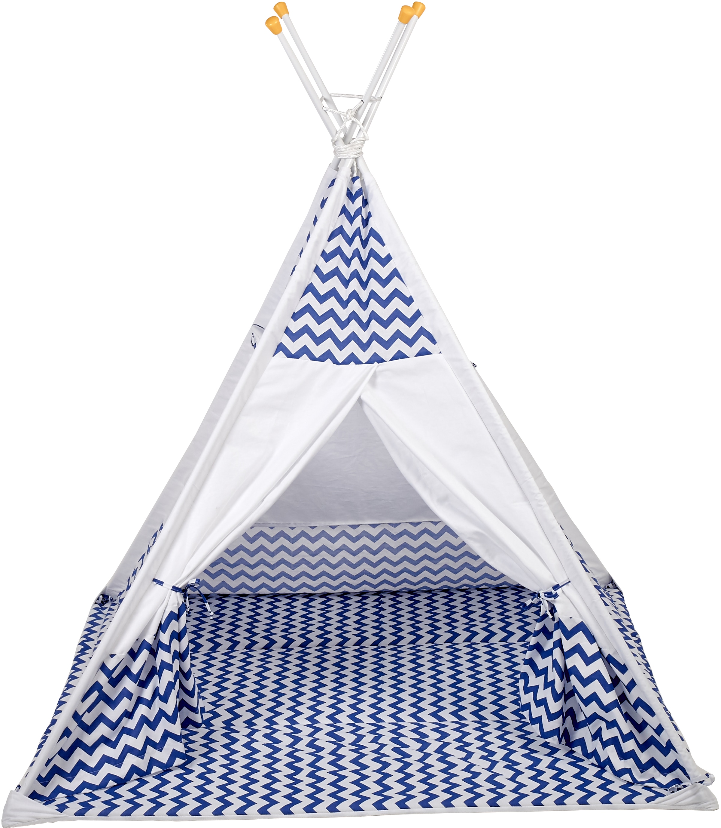 Polini kids Spielzelt »Tipi, ZickZack blau«, mit Transporttasche