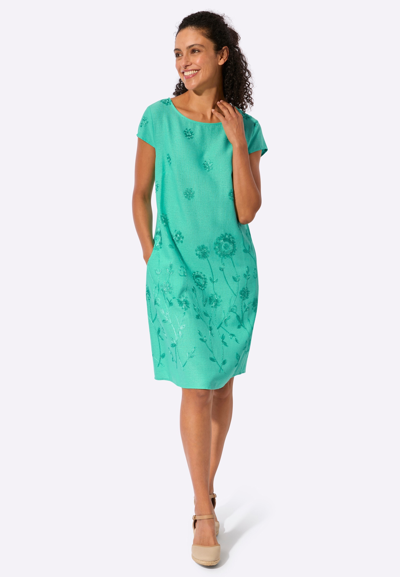 Witt Sommerkleid »Kleid Webkleid in Viskose-Leinen-Mischung«