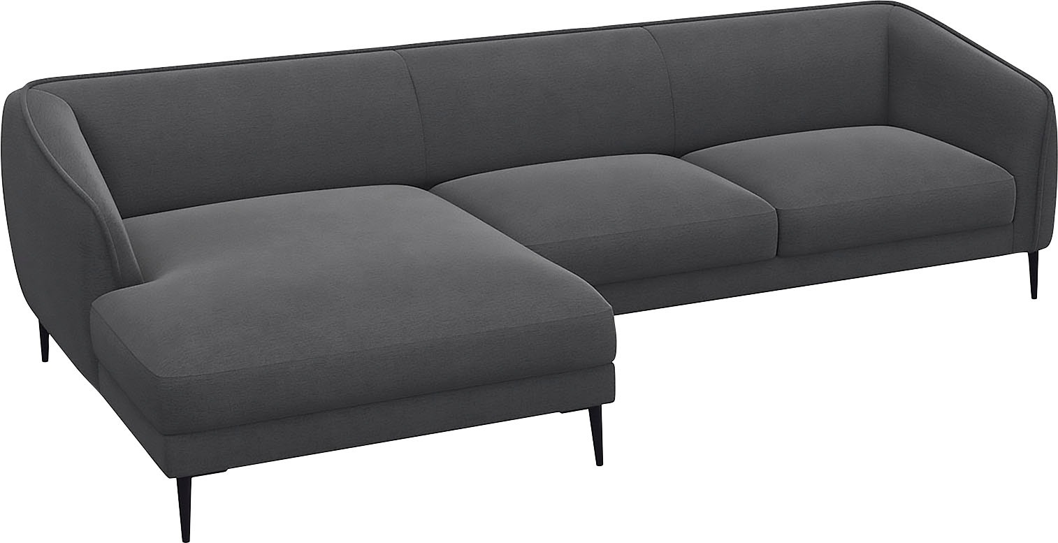 FLEXLUX Ecksofa »Belle Designsofa, L-Form, B/T 288/149 cm« Skandinavisches Design, In hochwertiger Verarbeitung