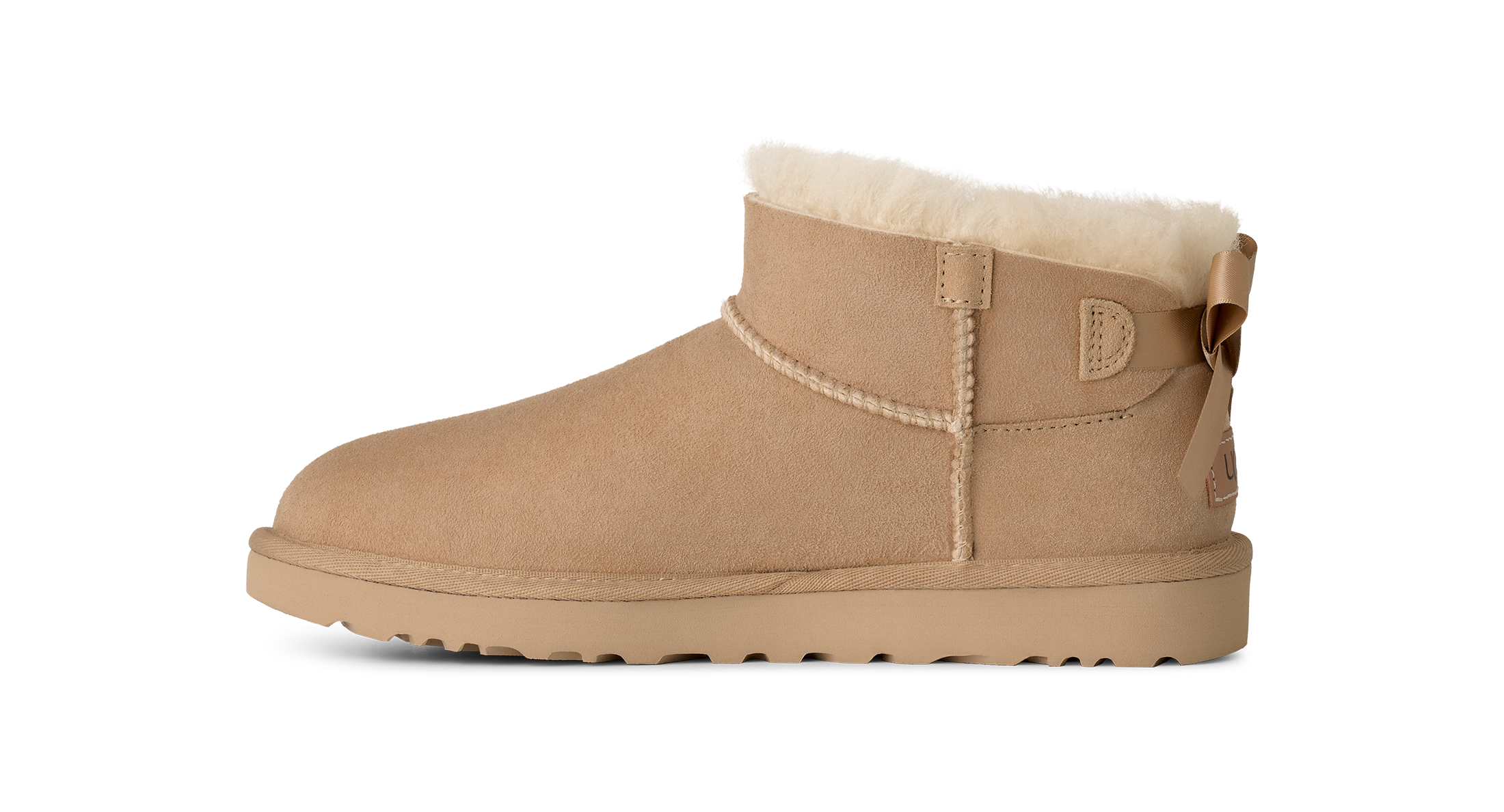UGG Schlupfboots »W ULTRA MINI BAILEY BOW«  Winterboots mit Schleife und Logo-Aufnäher an der Ferse