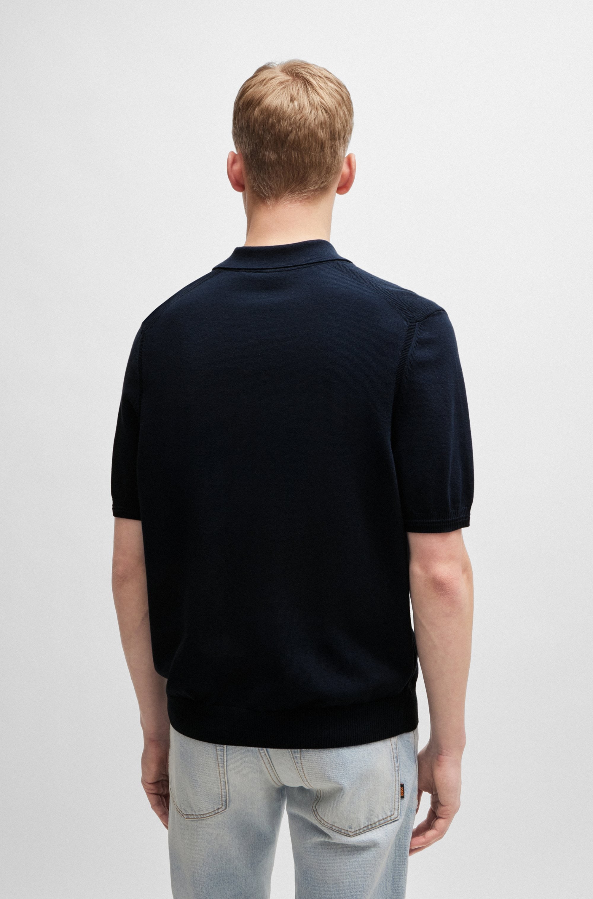 BOSS ORANGE Strickpullover »Asac_P«, mit Polokragen