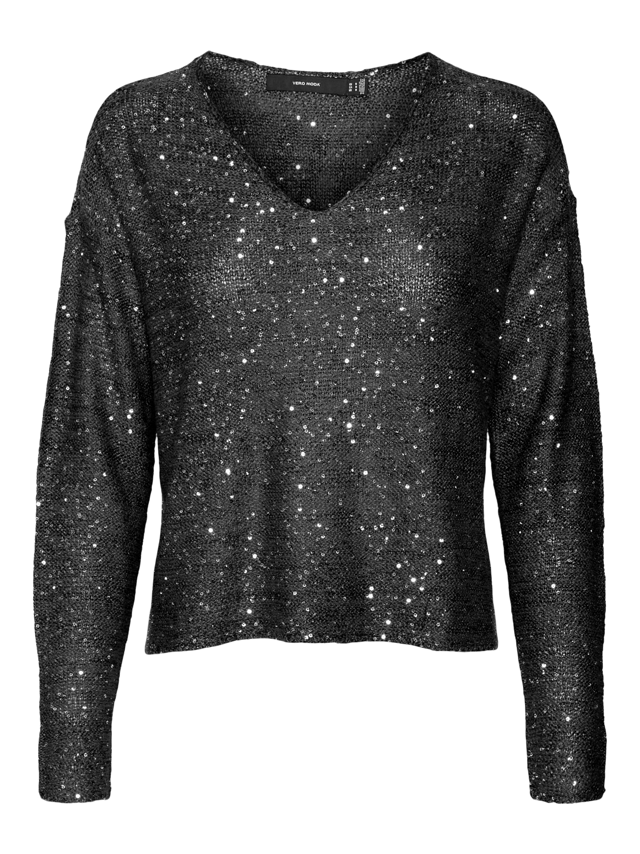 Vero Moda Strickpullover »VMLEILANI NEW LS V-NECK PULLOVER REP«