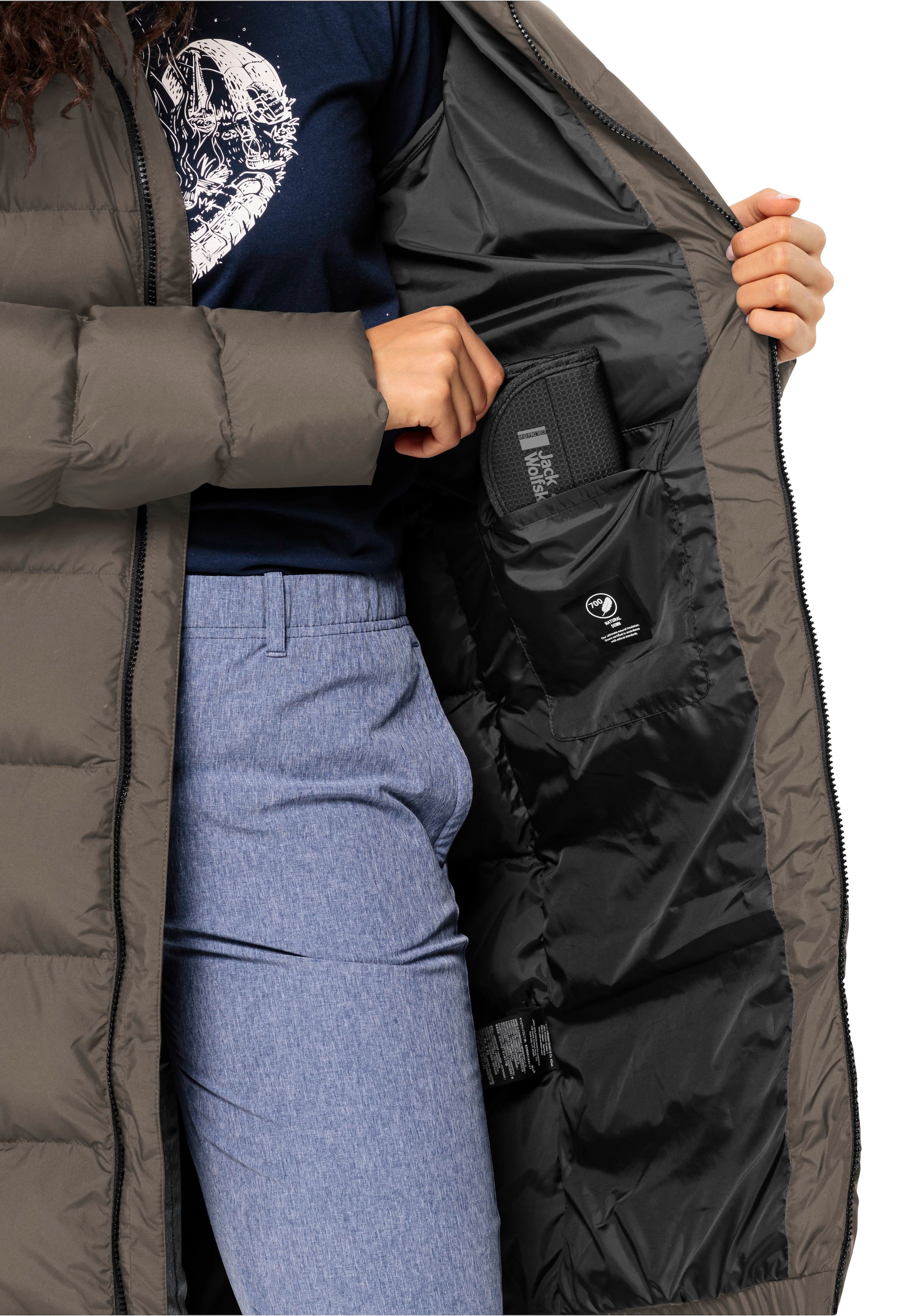 Jack Wolfskin Funktionsmantel »FROZEN PALACE COAT W«, mit Kapuze