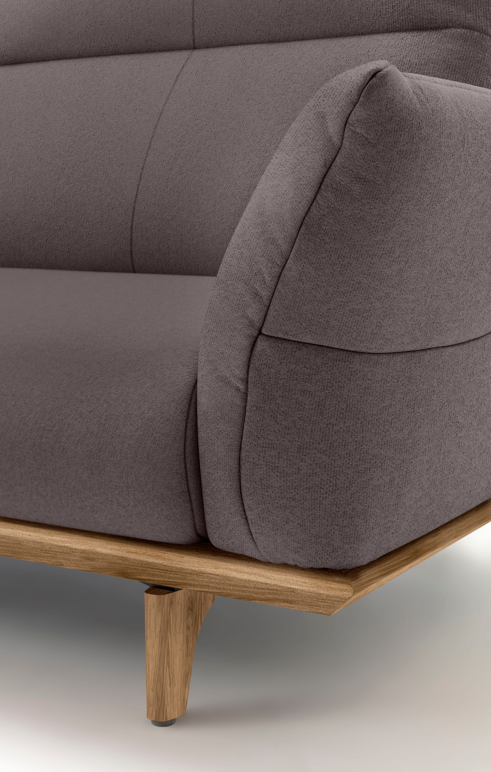 hülsta sofa 4-Sitzer »hs.460«, Sockel in Nussbaum, Füße Nussbaum, Breite 248 cm