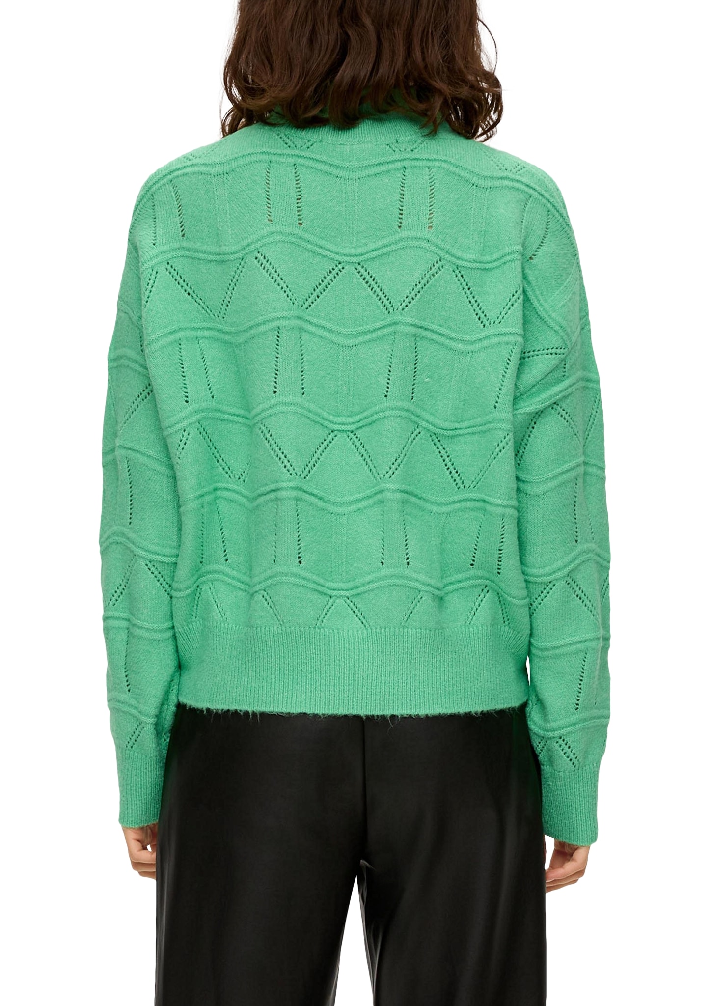 QS Strickpullover, mit verspieltem Strickmuster