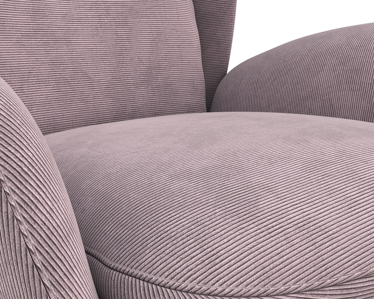 FLEXLUX Ohrensessel »Padova«, Stil & Komfort, organische Form, Ledenstütze integriert, Fuß Eiche