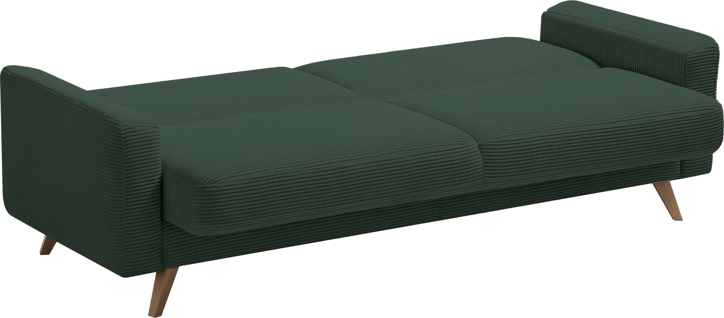 exxpo - sofa fashion 3-Sitzer »Samso, elegant und bequem, aktueller Cord Bezug, Kippcouch«, hochwertige Verarbeitung, Schlafsofa inkl. Bettfunktion und Bettkasten