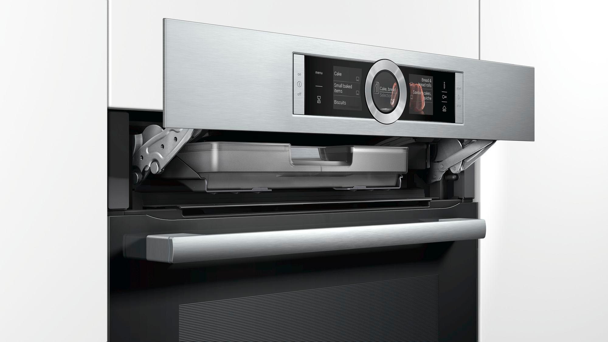 BOSCH Dampfbackofen 8 »CSG636BS3«, mit Teleskopauszug nachrüstbar, ecoClean Direct, mit softClose