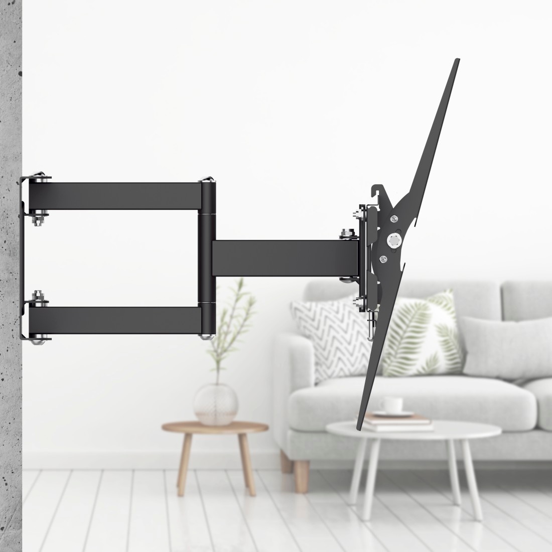 Hama TV-Wandhalterung »Wand Halterung universal für Fernseher, 32 43 50 55 65 Zoll, bis 35 kg« bis 165 cm Zoll ausziehbar, schwenkbar, neigbar, einfache Montage, TV Halter bis 65"