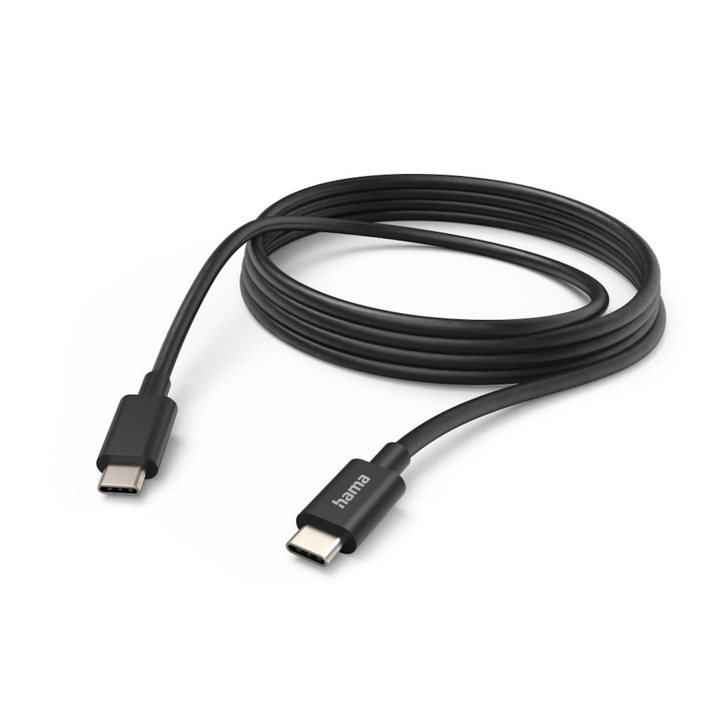 Hama USB-Kabel »Ladekabel, USB-C - USB-C, 3 m, Schwarz«, USB-C, 300 cm