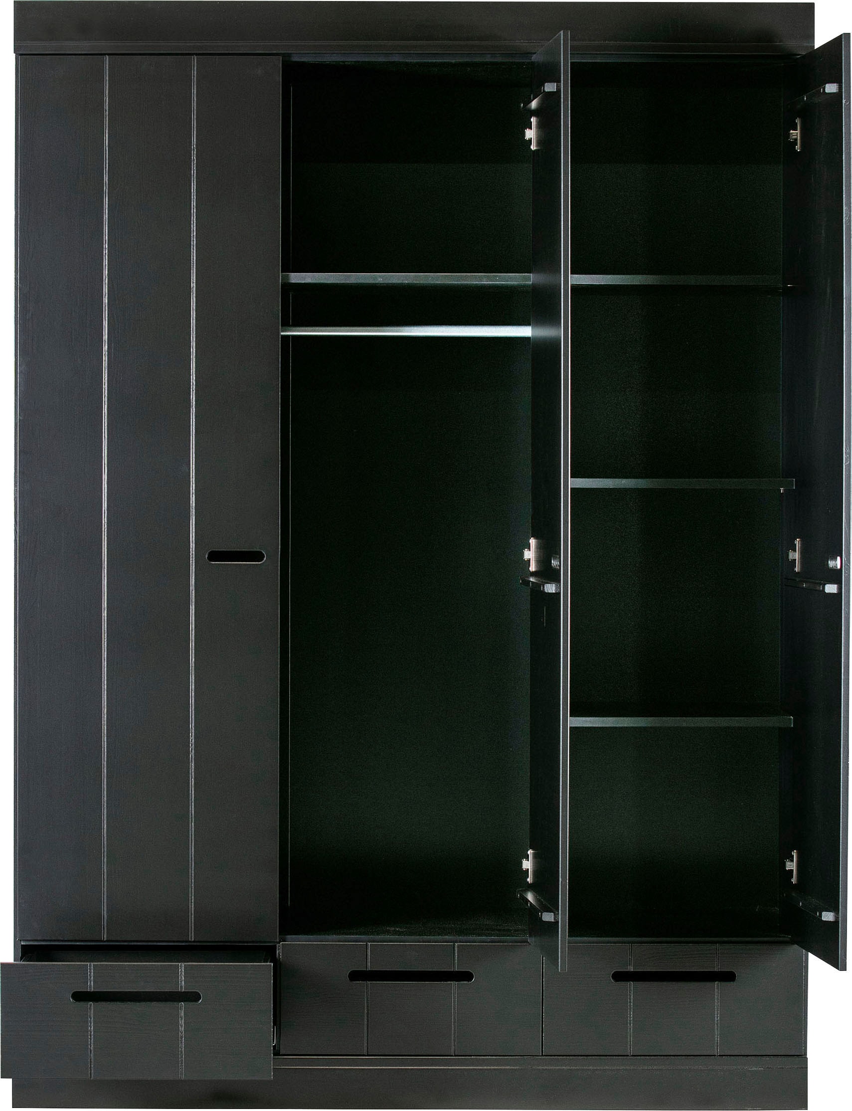 WOOOD Garderobenschrank »Connect«, B 140 cm x H 195 cm, Kiefer massiv