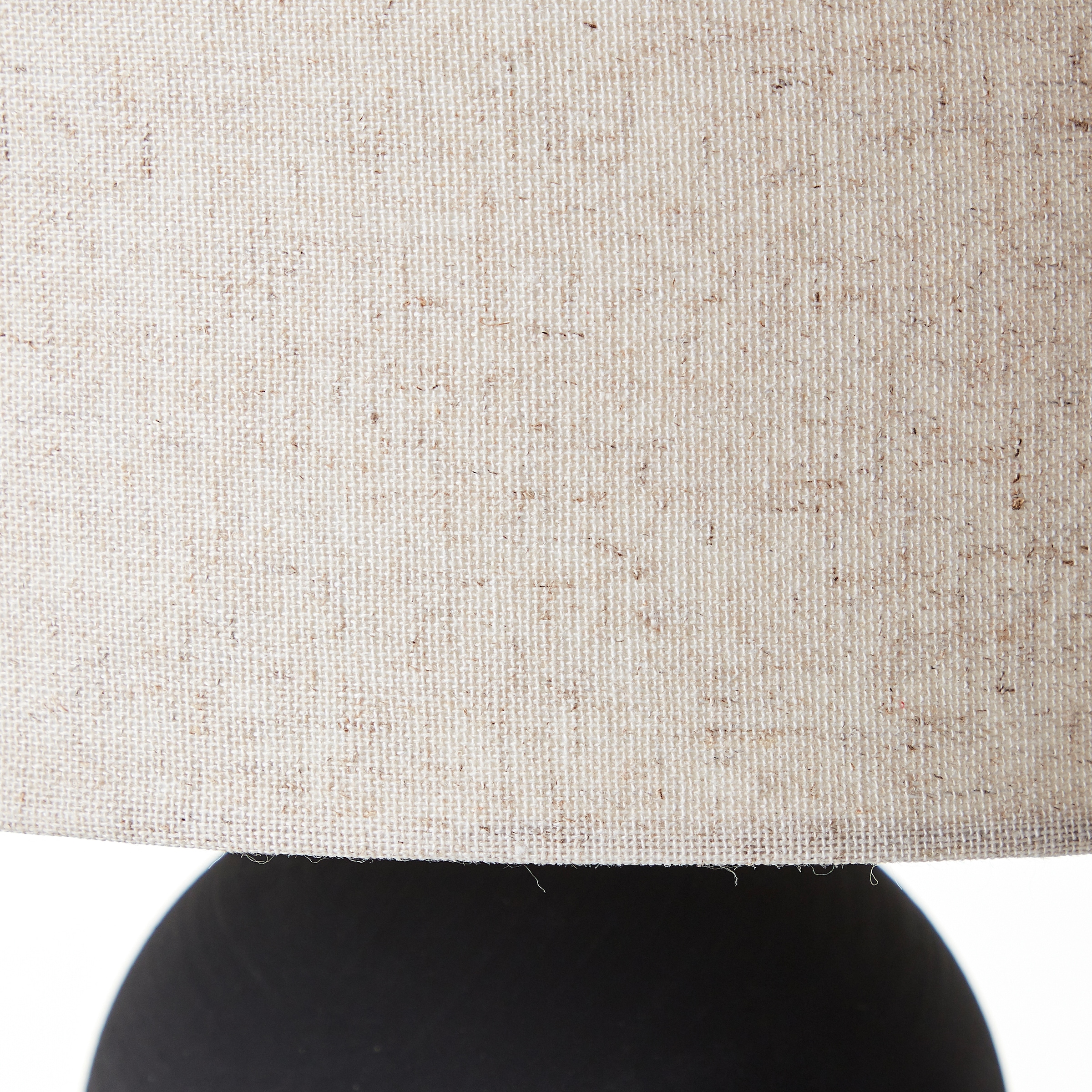 LeGer Home by Lena Gercke Tischleuchte »Malu«, 1 flammig, Leuchtmittel E27 | ohne Leuchtmittel, max. 40W, Leinenschirm, Keramik, Höhe: 37,5 cm, Ø 22 cm