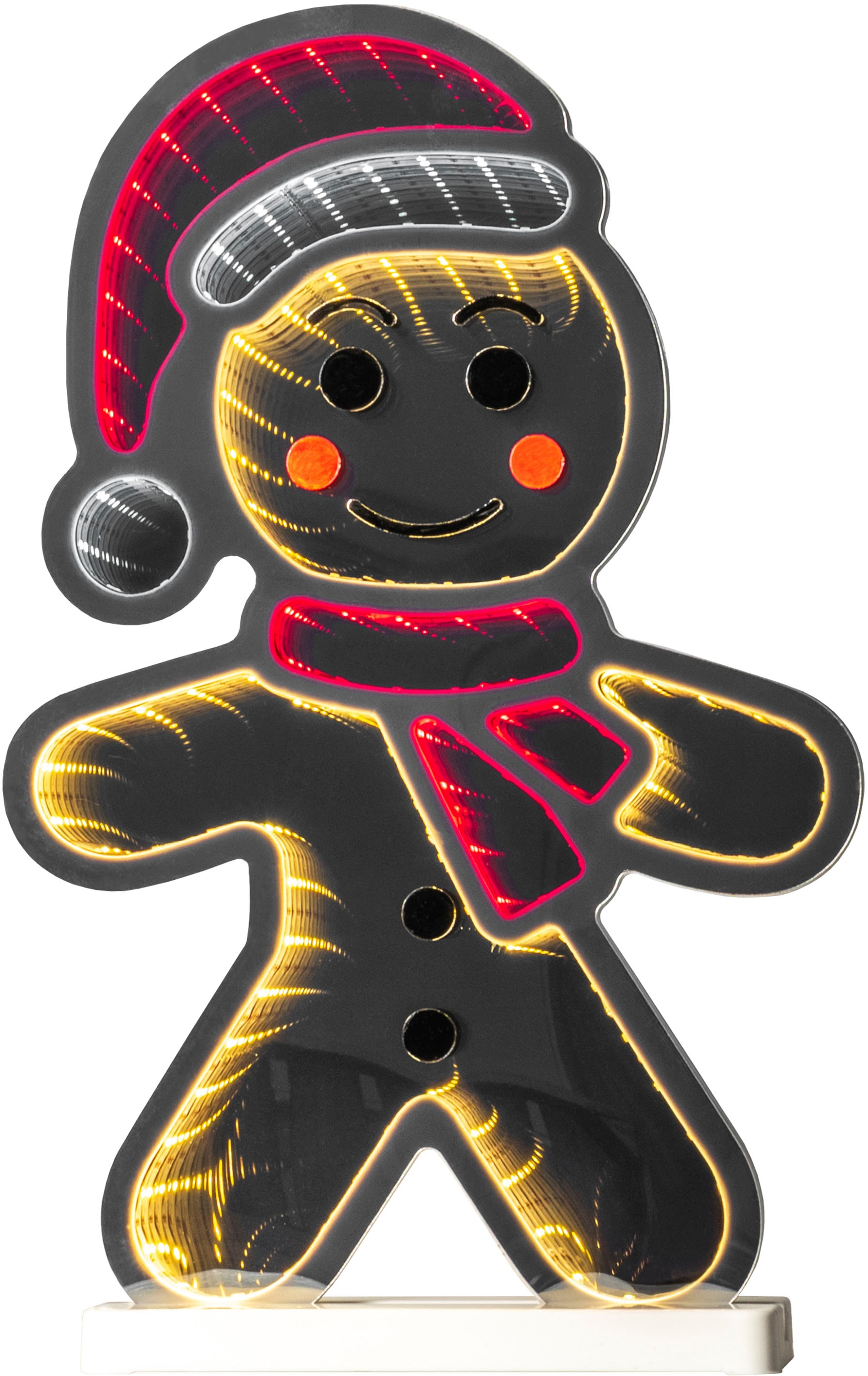 my home LED Dekofigur »LED-Lebkuchenmann Evaya« LED-Modul Warmweiß Tiefenillusion mit 3D-Effekt, von beiden Seiten zu sehen