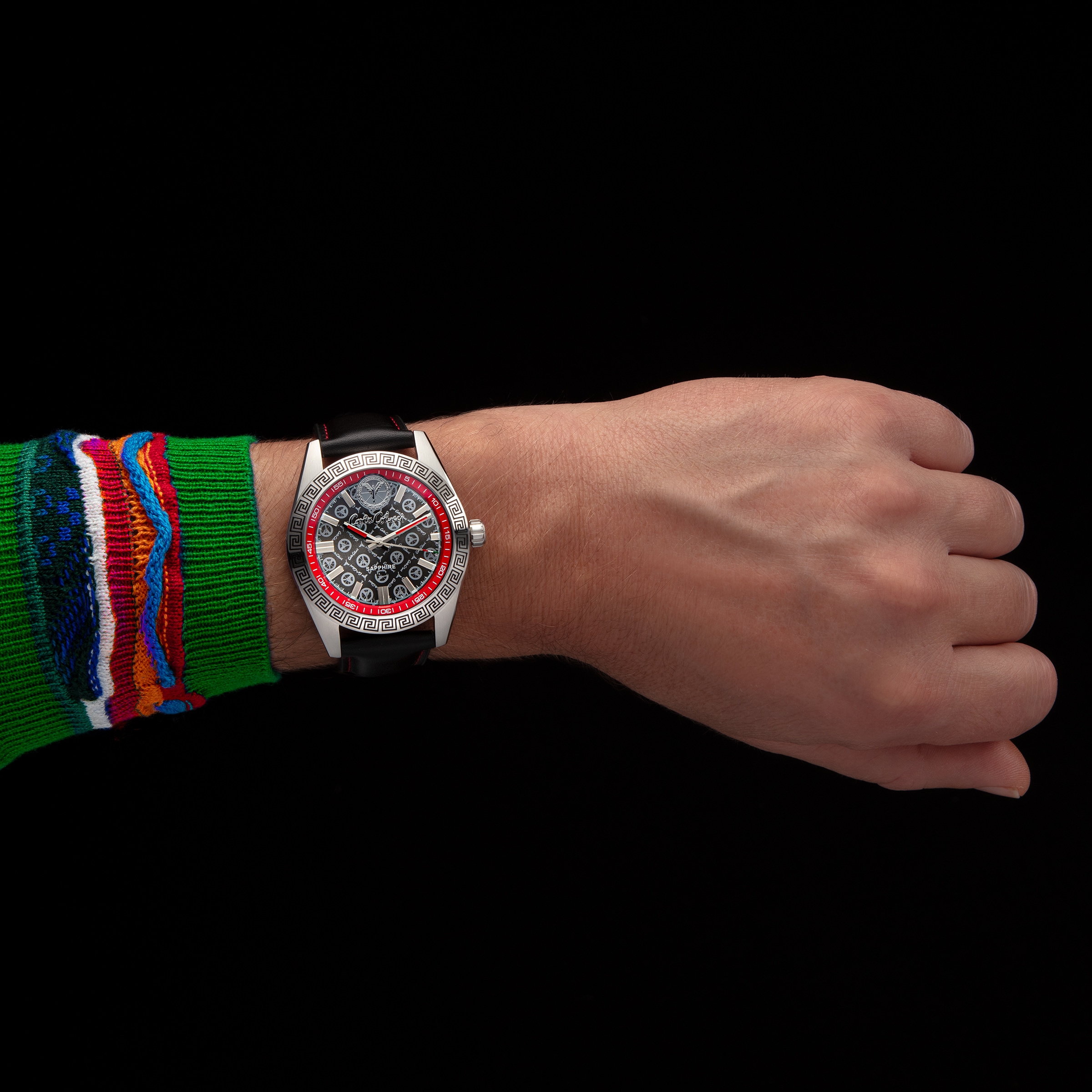 CARLO COLUCCI Quarzuhr Armbanduhr, Herrenuhr, Lederarmband, analog