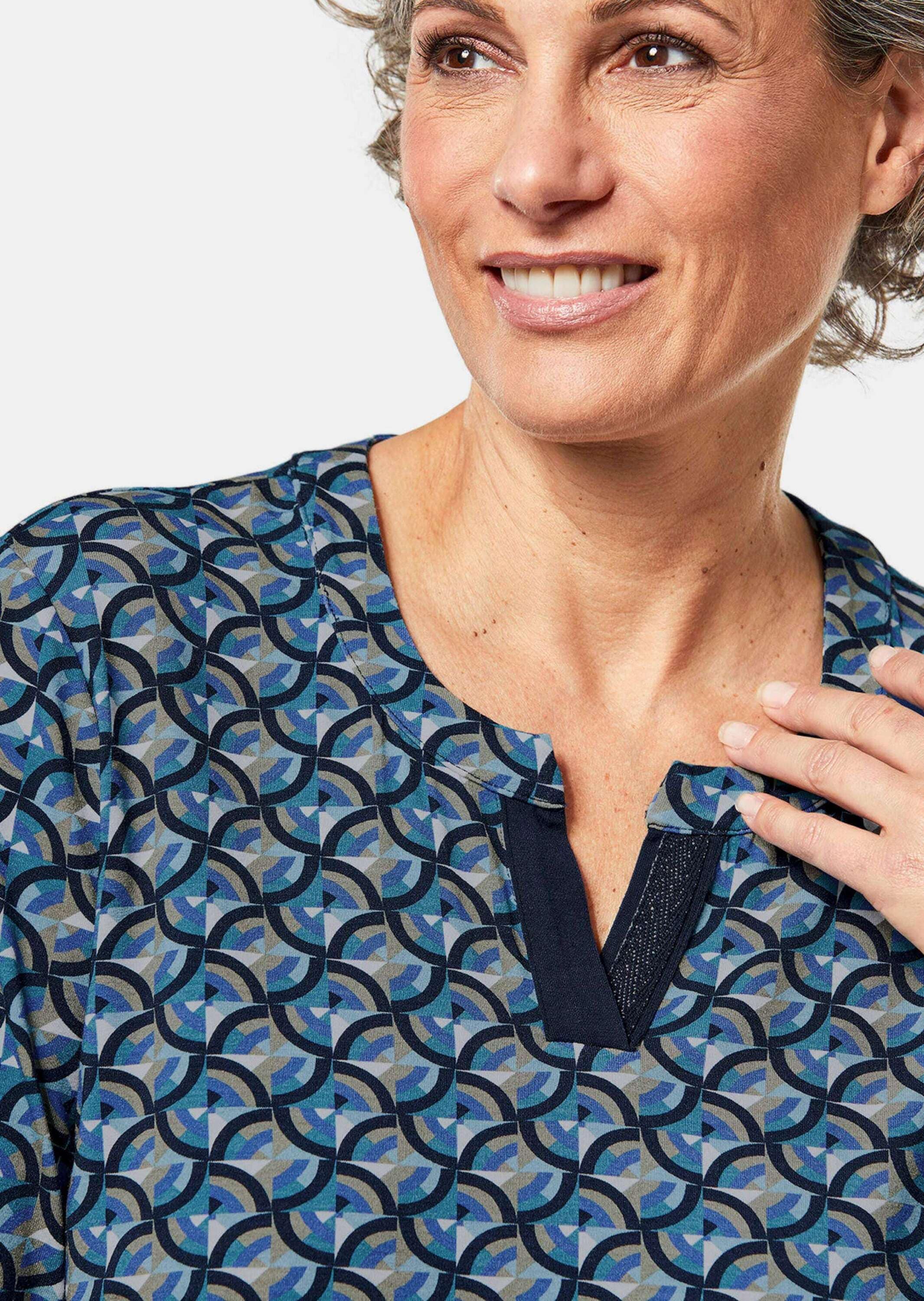 GOLDNER Longpullover »Bluse Weiche Jerseybluse mit wundervollem Druck«