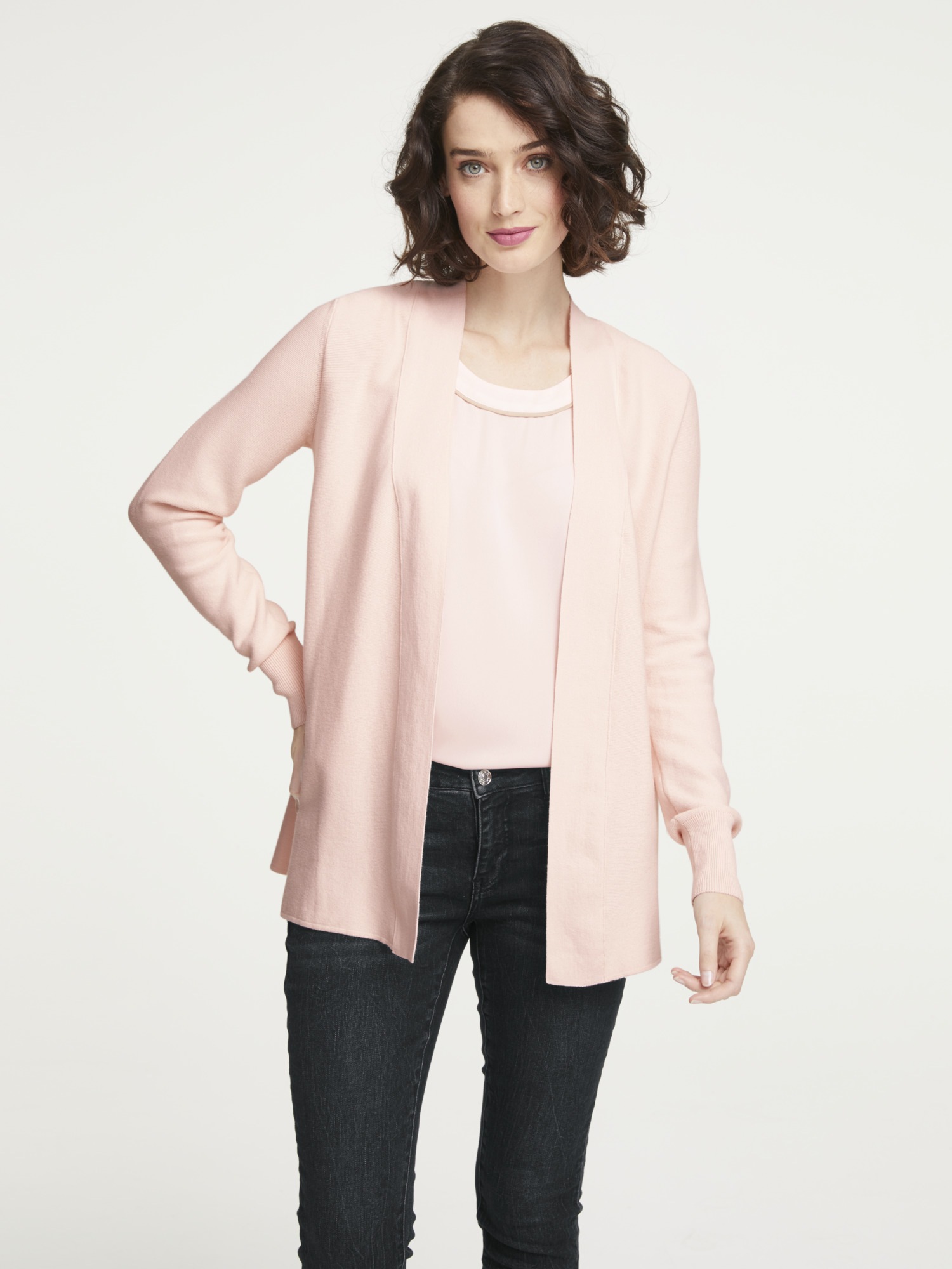LINEA TESINI by Heine Strickjacke, verschlusslos