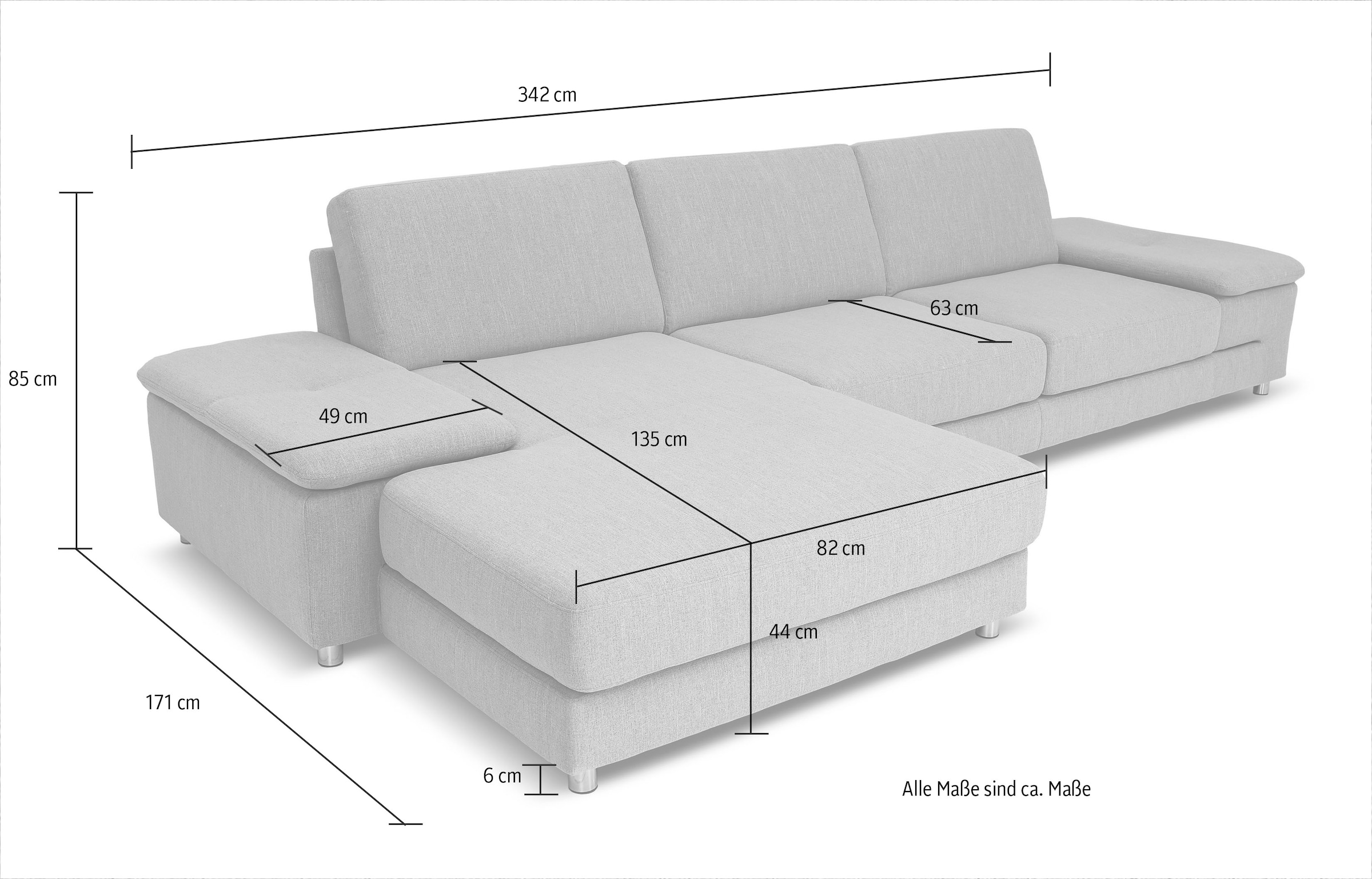 Alte Gerberei Ecksofa »Filippo Ecksofa, L-Form«