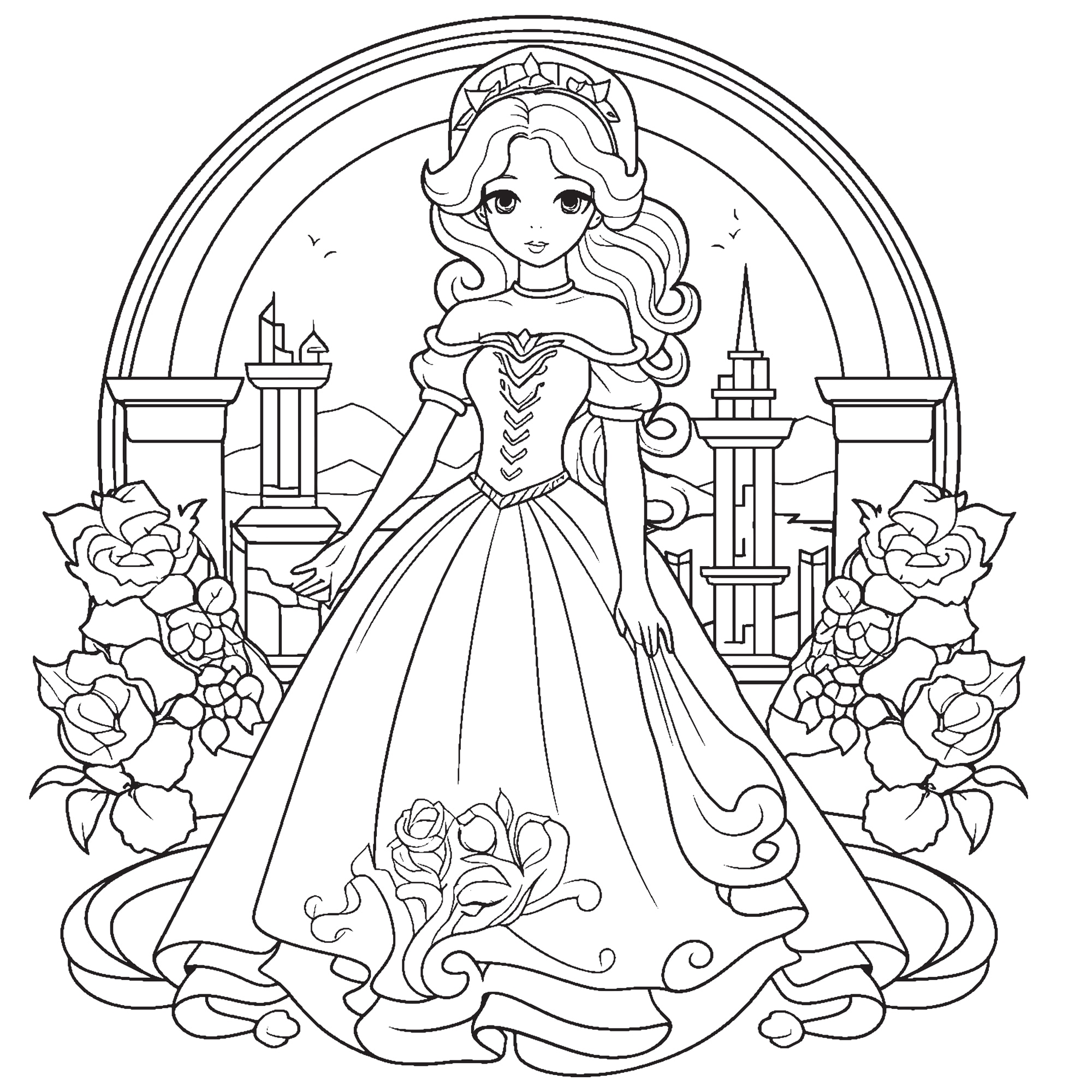 queence Wandsticker »Prinzessin«, (1 St.), DIY-Wandsticker zum Bemalen