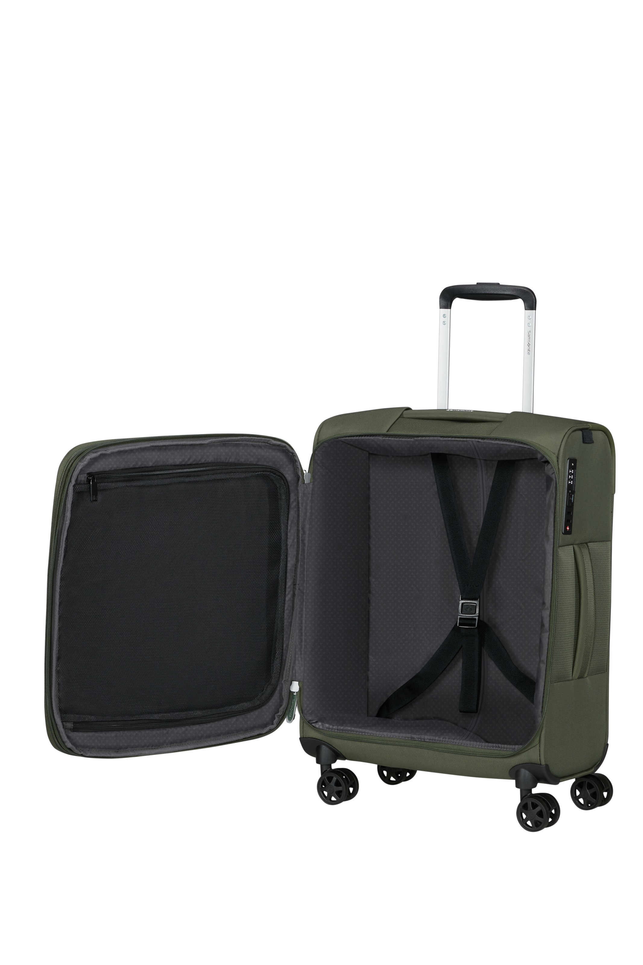 Samsonite Hartschalen-Trolley »GOTWIST« 42 l 4 Rollen mit Teleskopgriff und mehreren Tragegriffen, innen aus Polyester