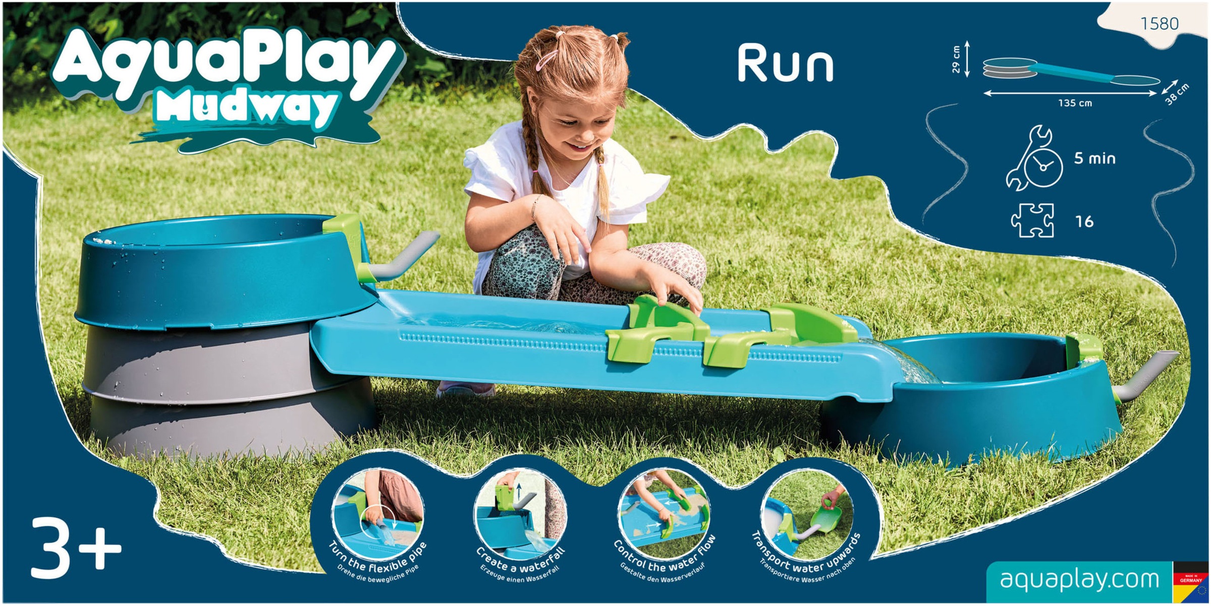 Aquaplay Wasserbahn »Mudway RUN« Made in Germany
