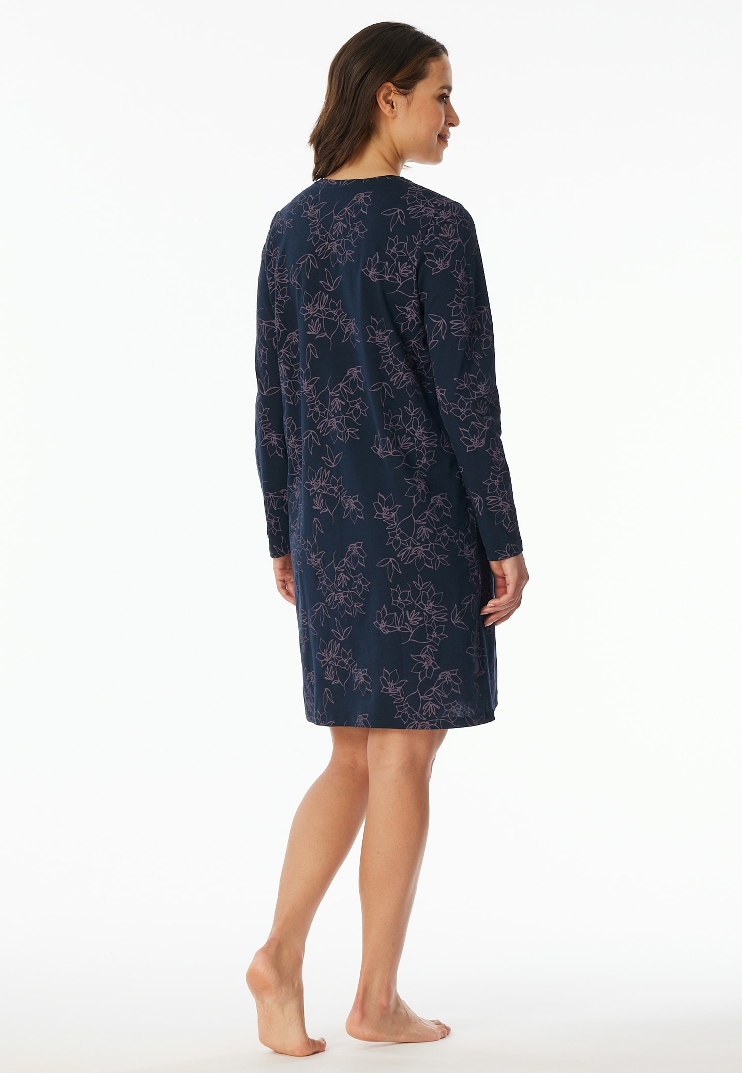 uncover by SCHIESSER Nachthemd »UNCOVER Nightwear«, Baumwolle, Single Jersey-Qulität, V-Neck, weich, atmungsaktiv
