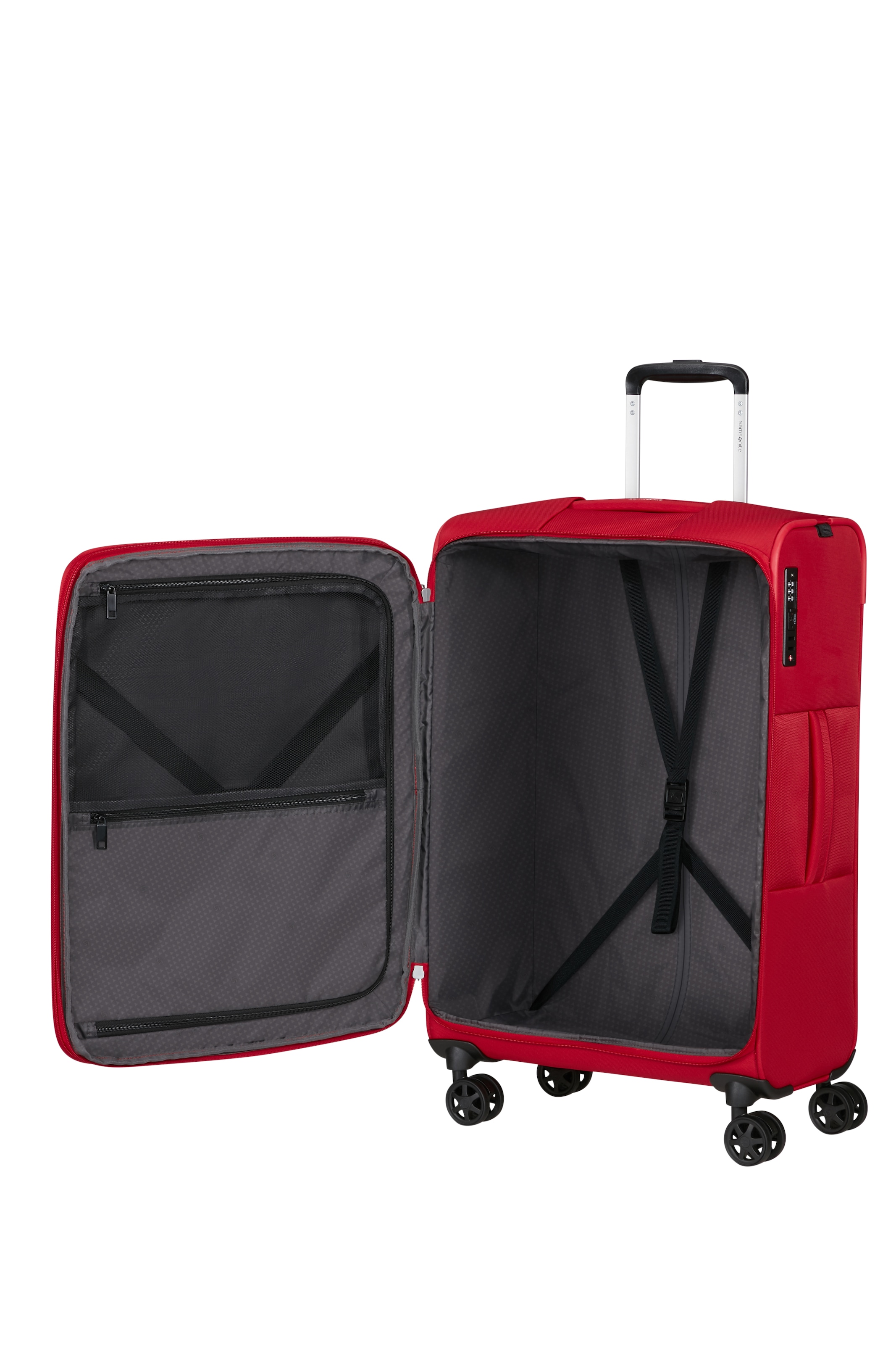 Samsonite Weichgepäck-Trolley »GOTWIST« 71 l 4 Rollen mit Teleskopgriff und mehreren Tragegriffen, innen aus Polyester