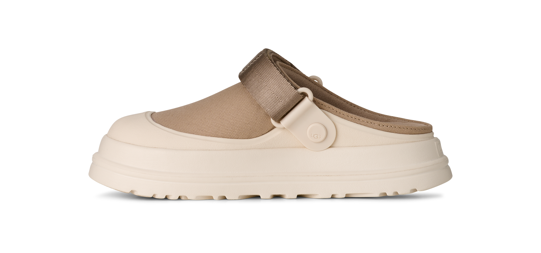 UGG Clog »GOLDDENGLOW CANVAS CLOG«  Sabot, Schlupfschuh mit schwenkbarem Fersenriemen