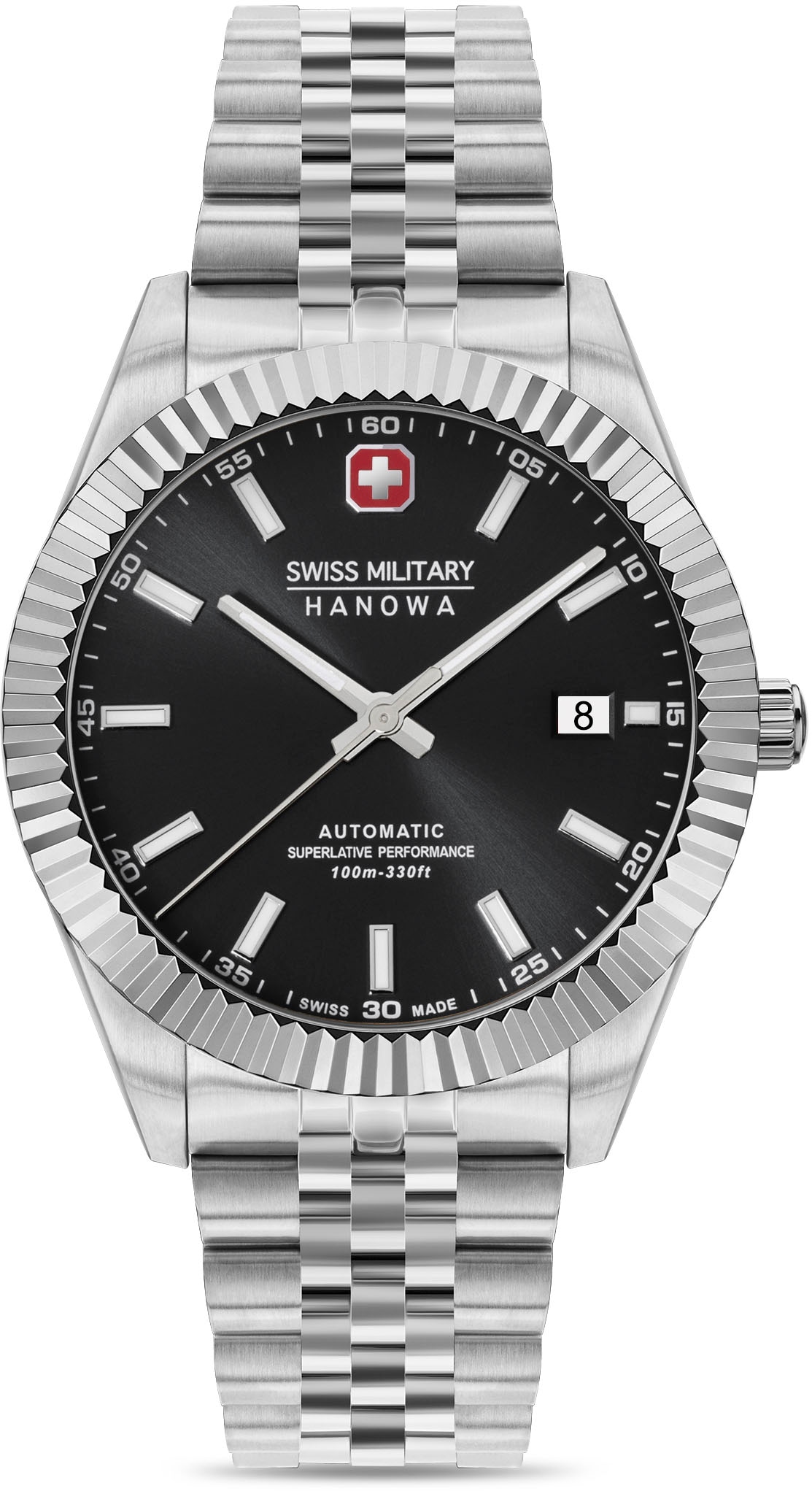 Swiss Military Hanowa Automatikuhr »AUTOMATIC DILIGENTER, SMWGL0002101«, Armbanduhr, Schweizer Uhr, Datum, Saphirglas, Swiss Made